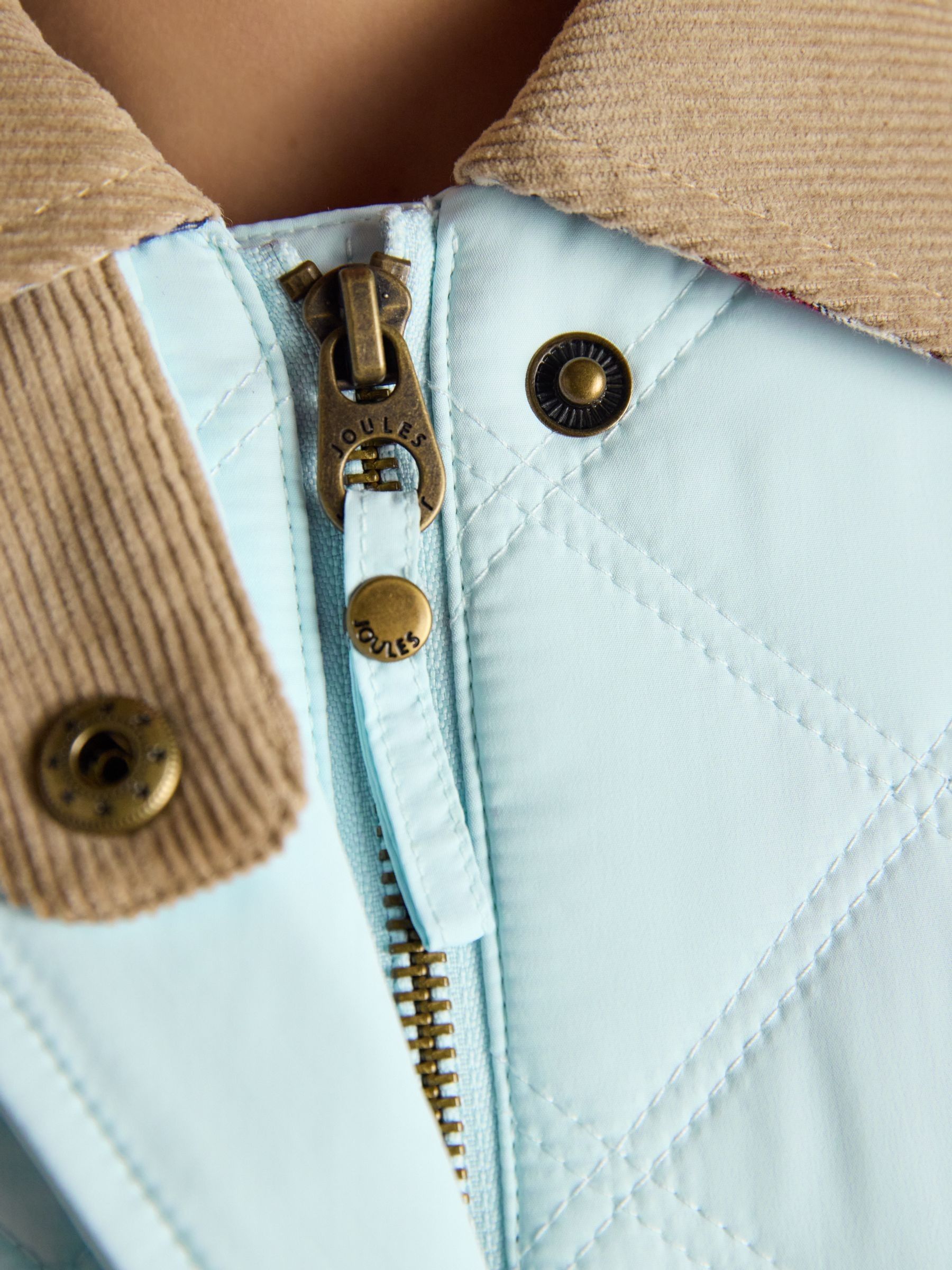 Harrogate Blue Showerproof Diamond Quilted Barn Jacket - Image 4 of 12