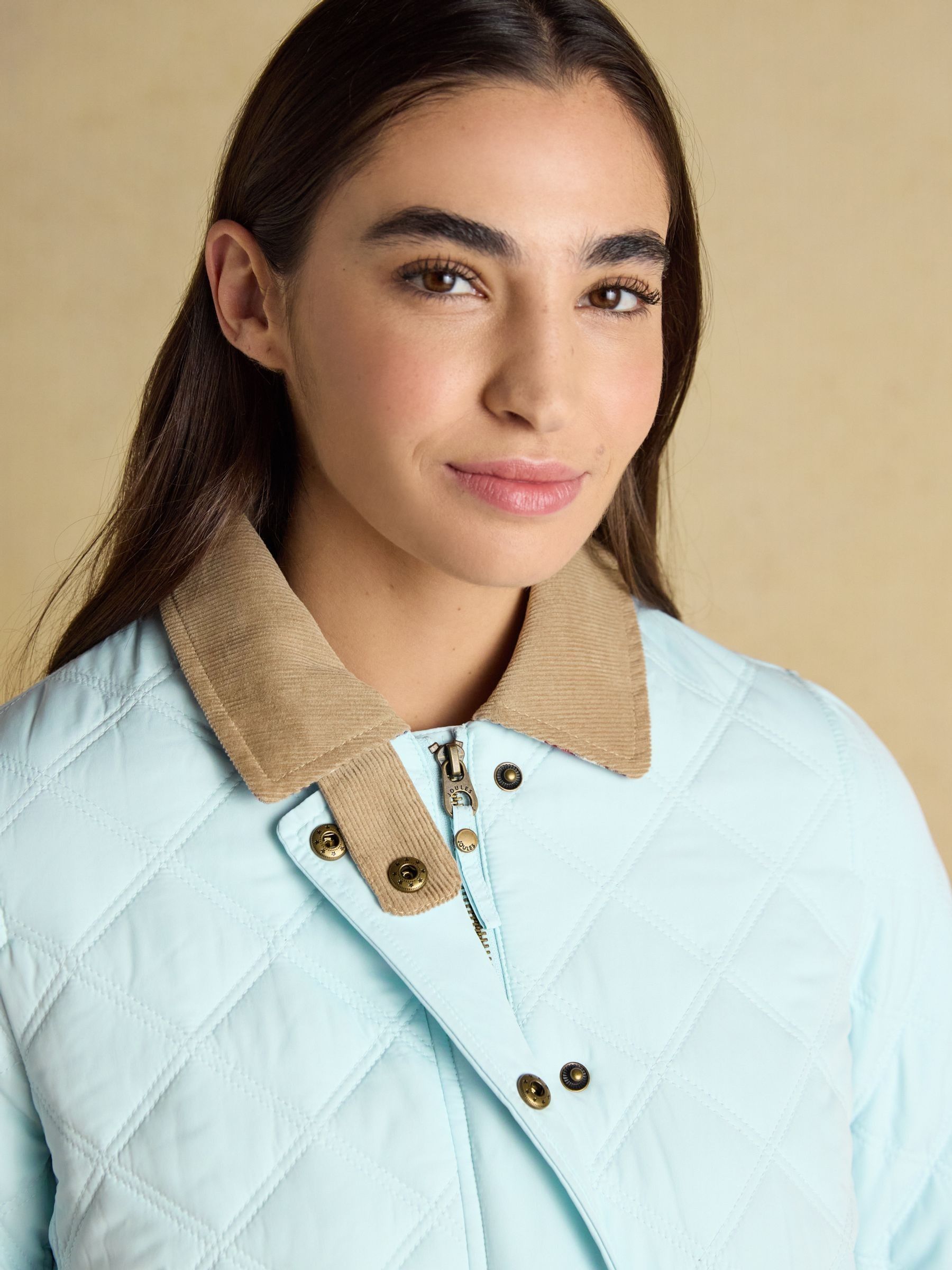 Harrogate Blue Showerproof Diamond Quilted Barn Jacket - Image 7 of 12