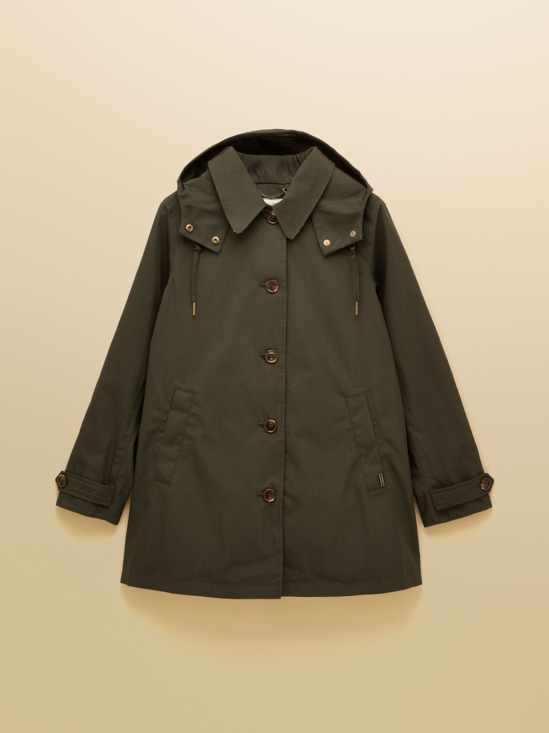 Rainmore Khaki Green Button Through Waterproof Raincoat - Image 10 of 10