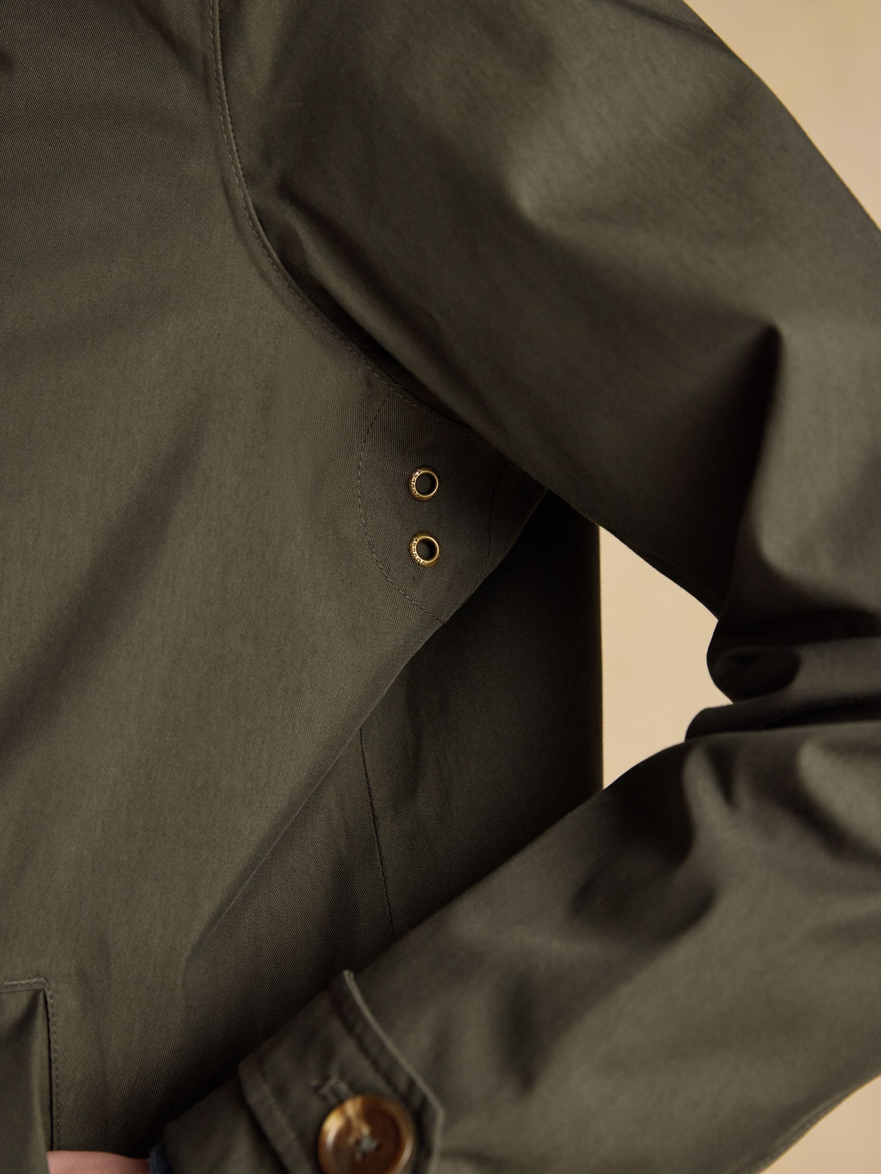 Rainmore Khaki Green Waterproof button through Raincoat - Image 11 of 13