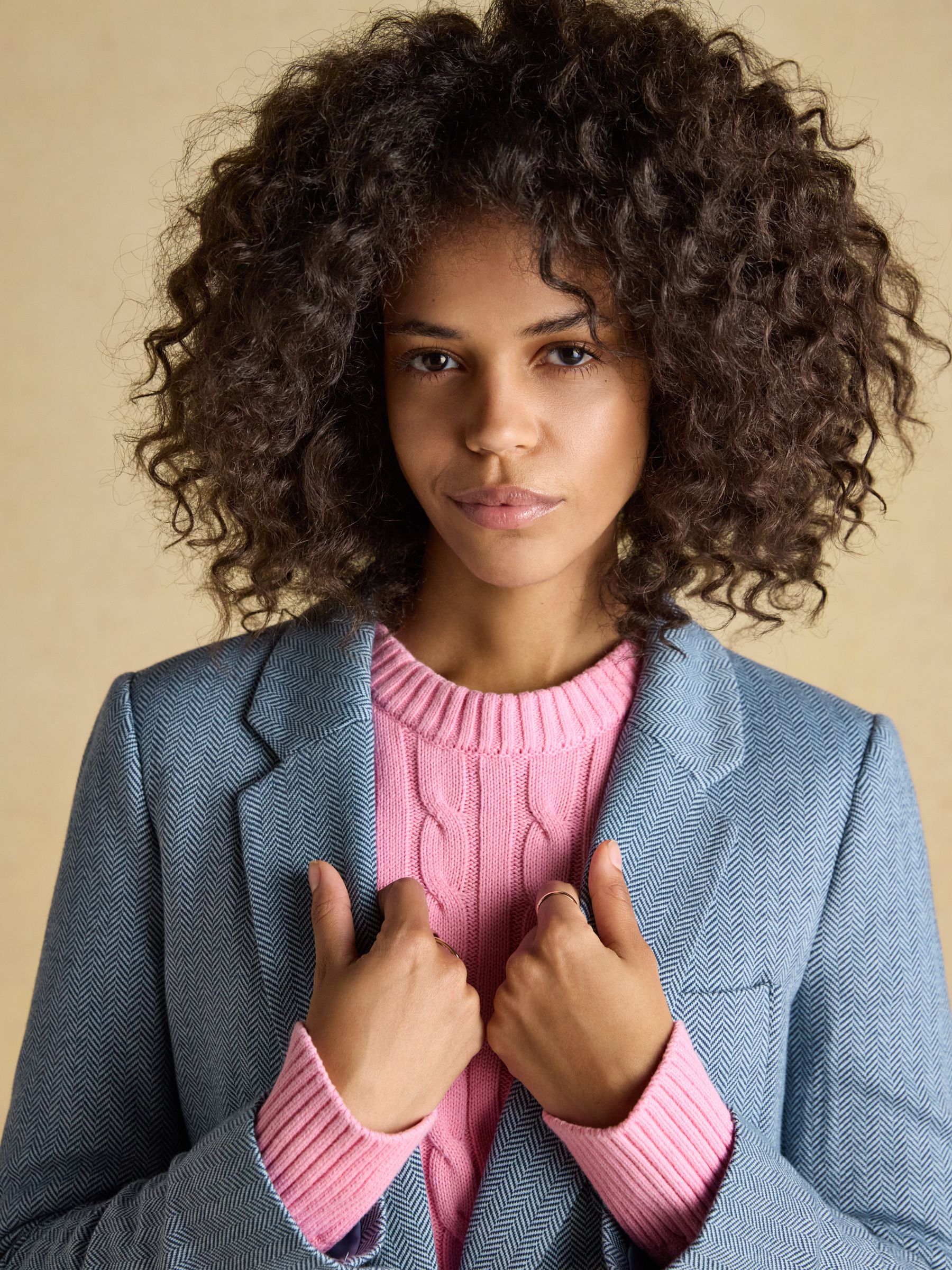 Albury Blue Herringbone Jersey Tweed Blazer - Image 10 of 12