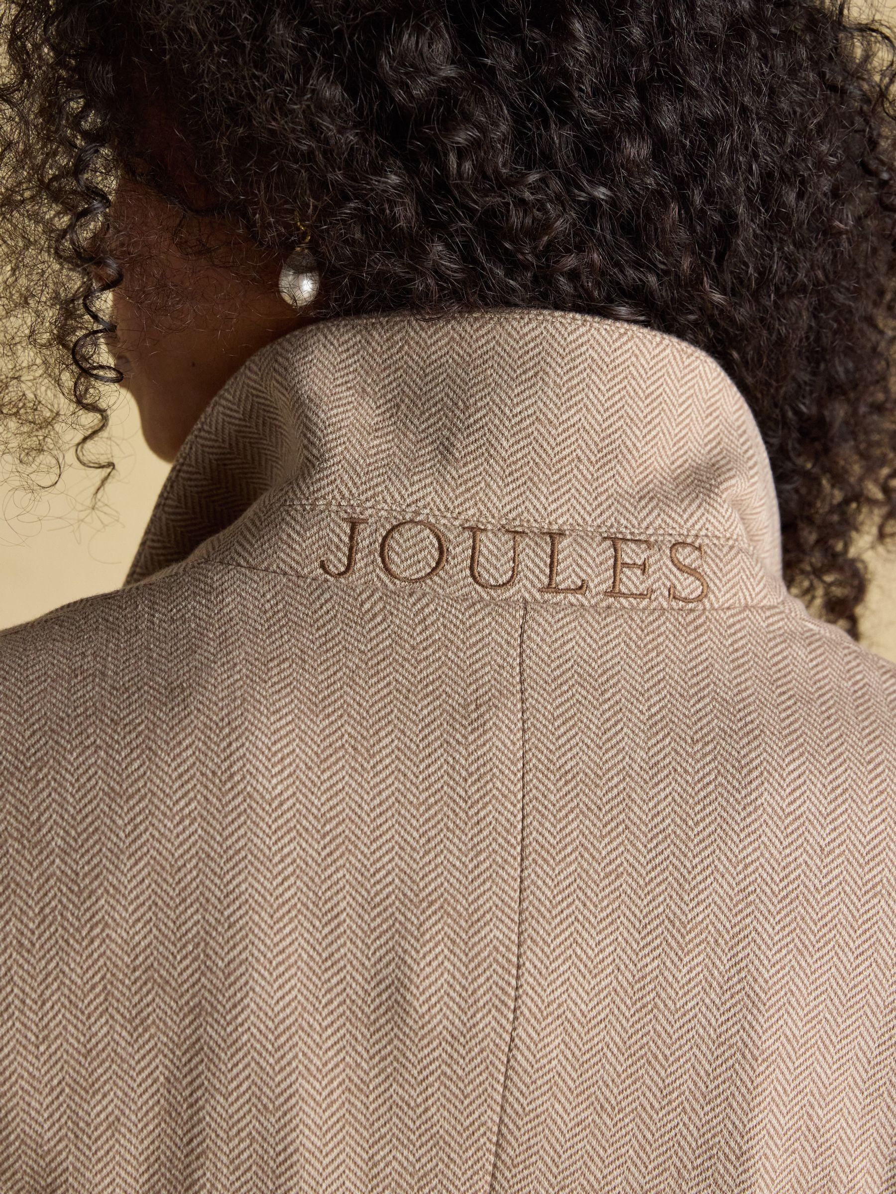 Albury Tan Brown Herringbone Jersey Tweed Blazer | Joules
