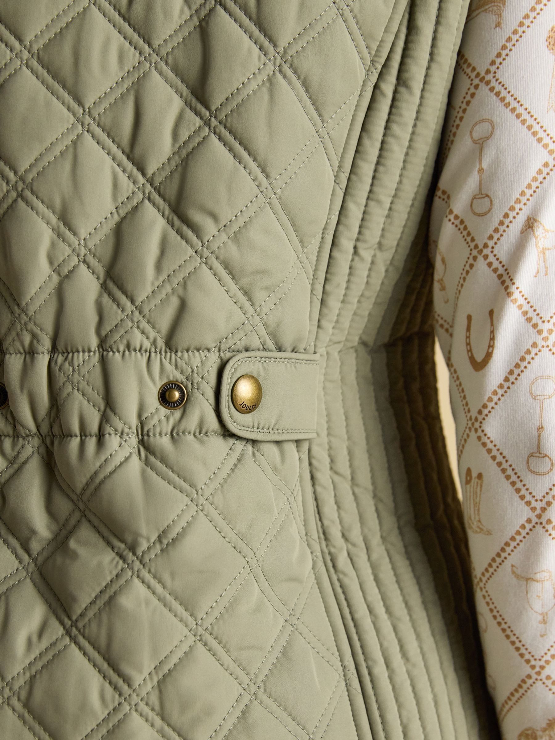 Minx Sage Green Showerproof Diamond Quilted Gilet - Image 11 of 13