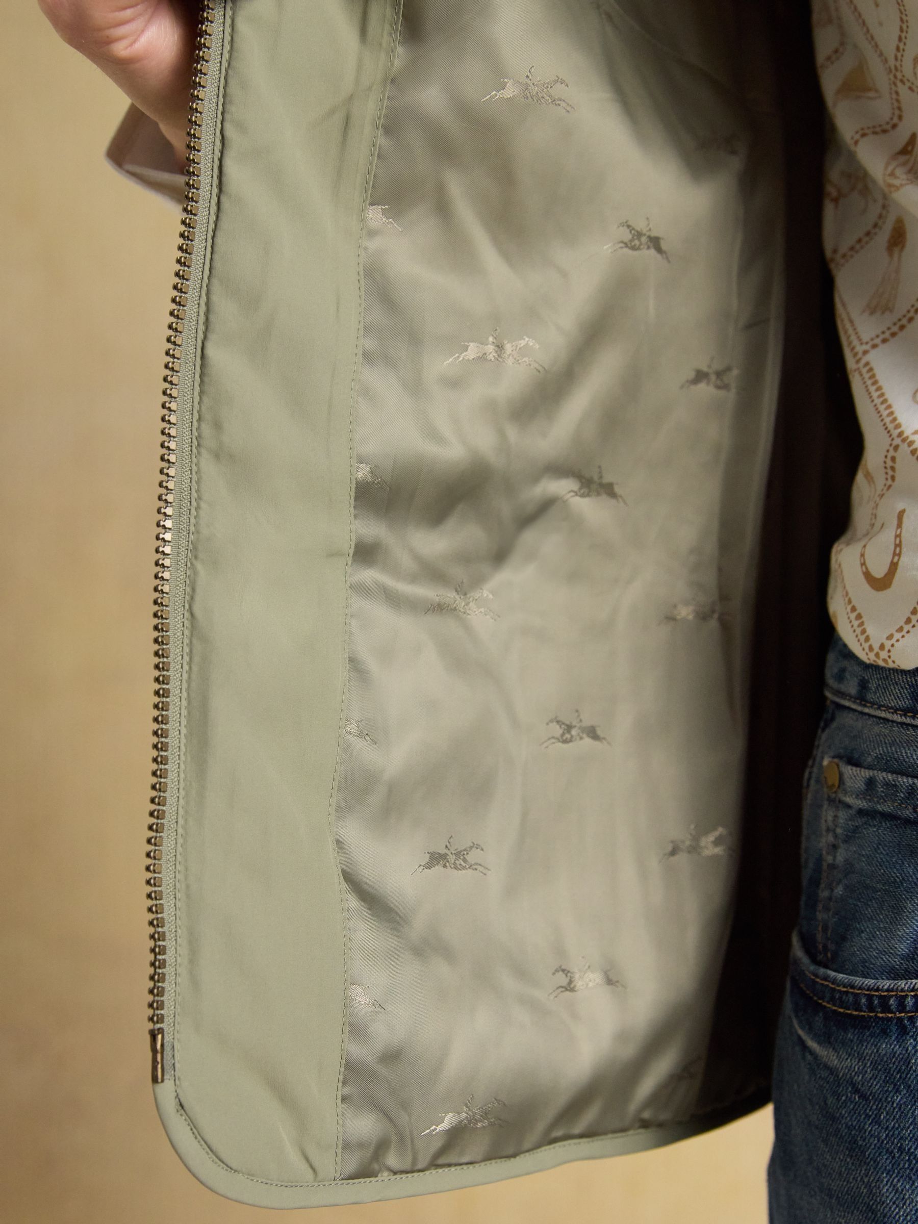 Minx Sage Green Showerproof Diamond Quilted Gilet - Image 12 of 13