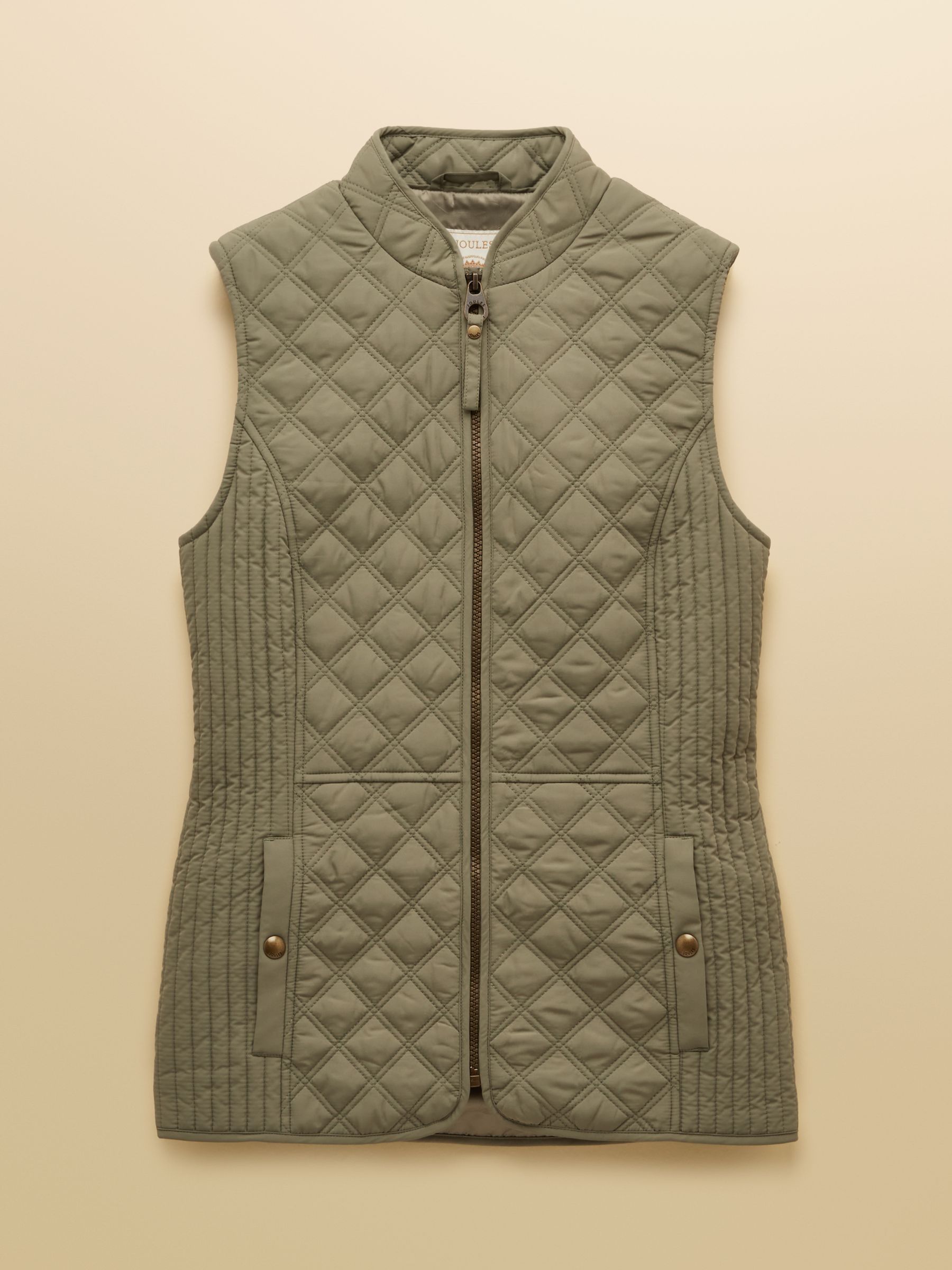 Minx Sage Green Showerproof Diamond Quilted Gilet - Image 13 of 13