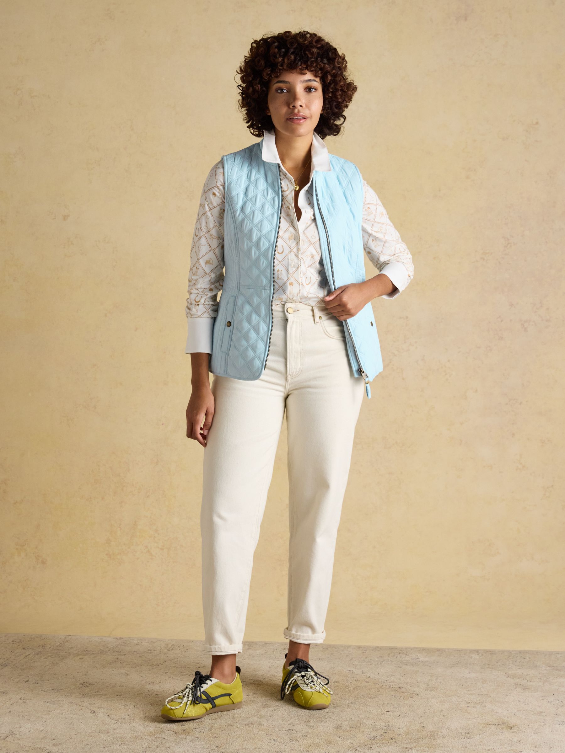 Minx Blue Showerproof Diamond Quilted Gilet - Image 3 of 9