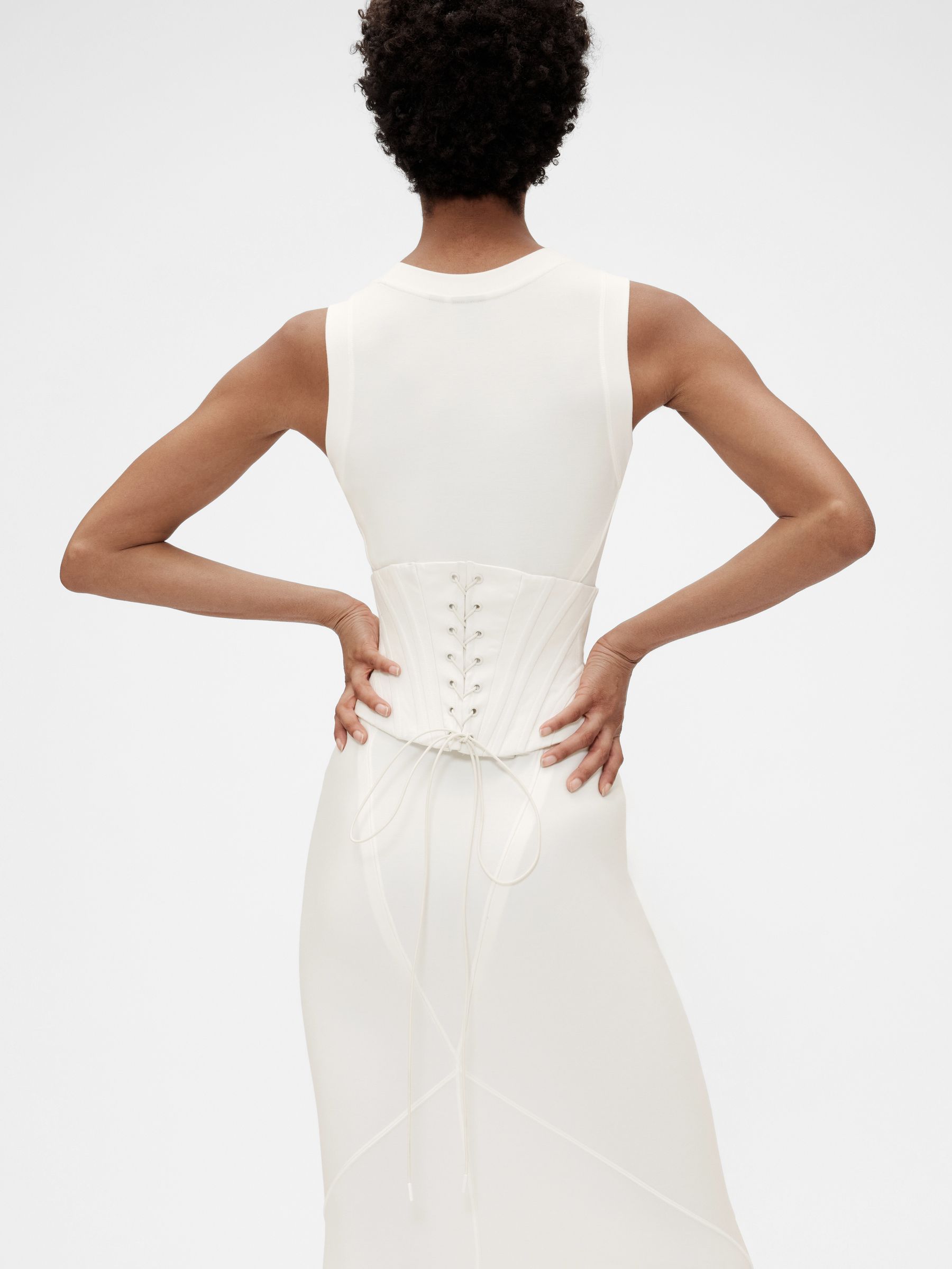 White Corset Belt - Image 2 of 7