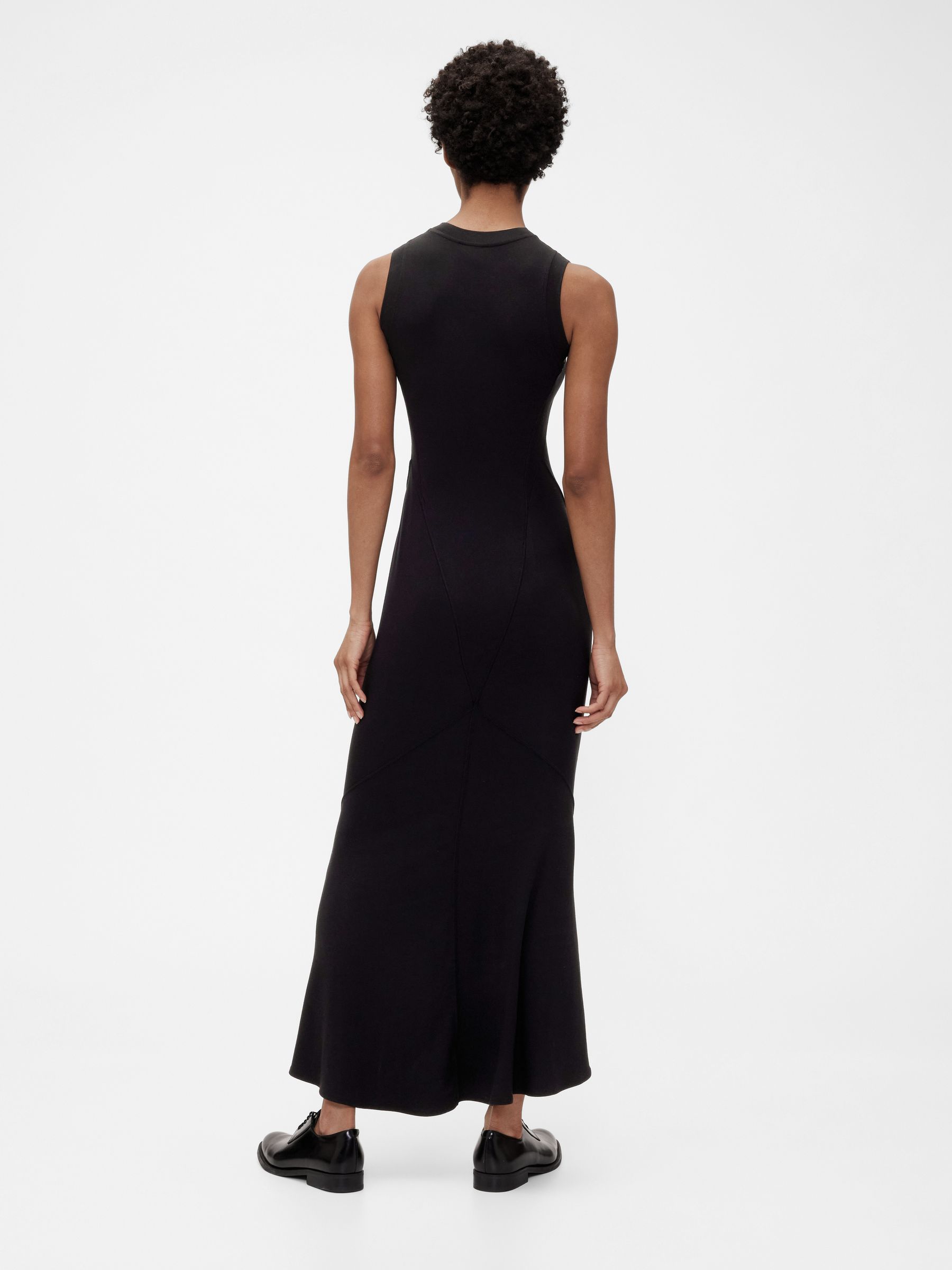 Black Seamed Maxi Dress - Image 2 of 9