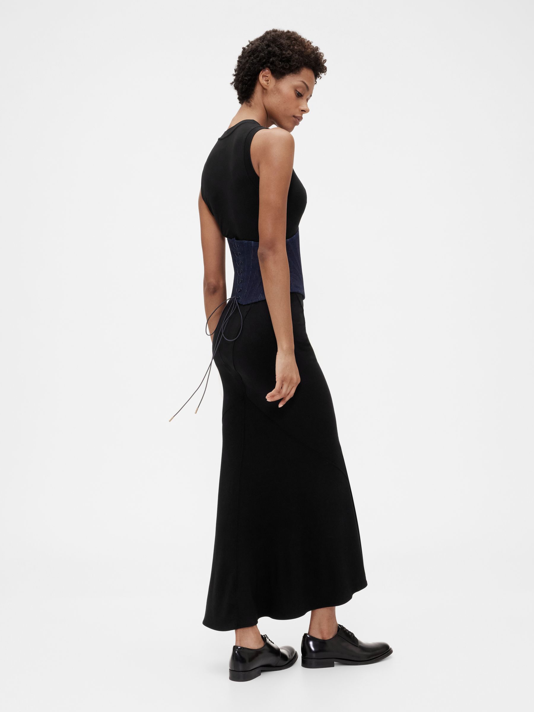 Black Seamed Maxi Dress - Image 3 of 9
