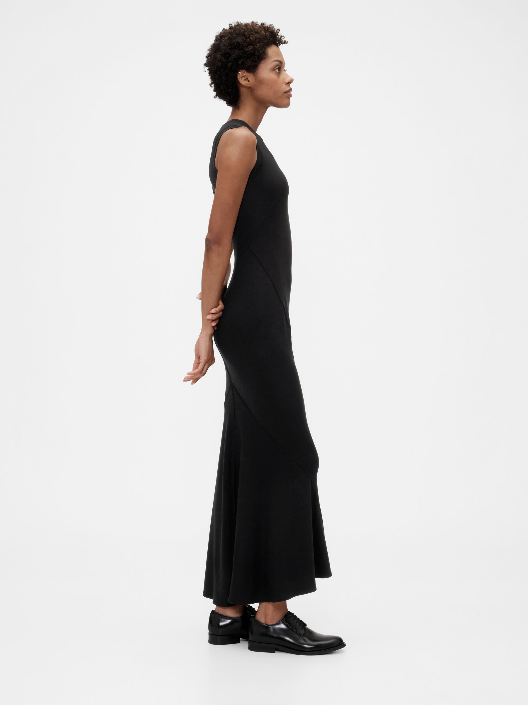 Black Seamed Maxi Dress - Image 4 of 9