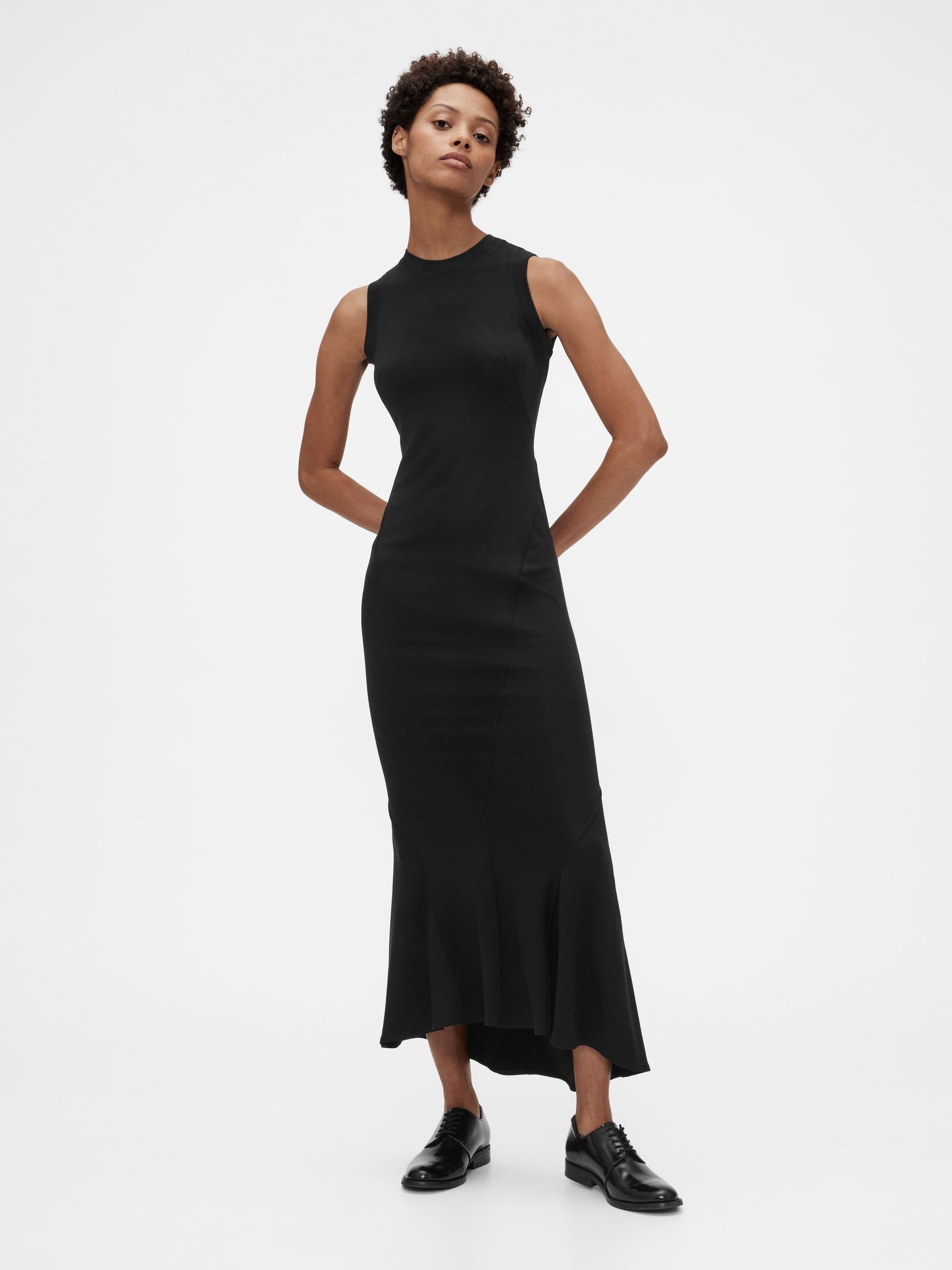 Black Seamed Maxi Dress - Image 5 of 9