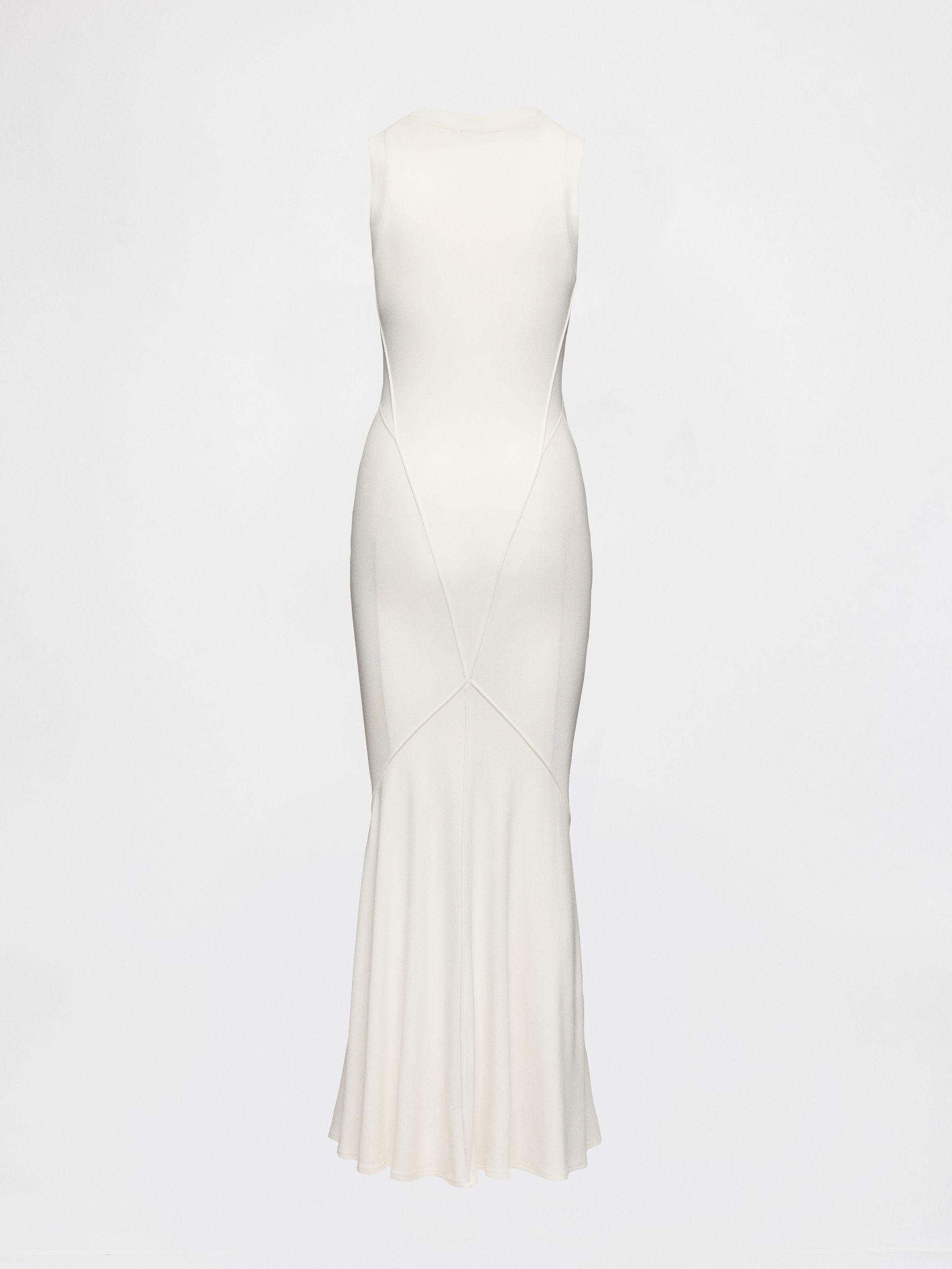 White Seamed Maxi Dress - Image 5 of 7