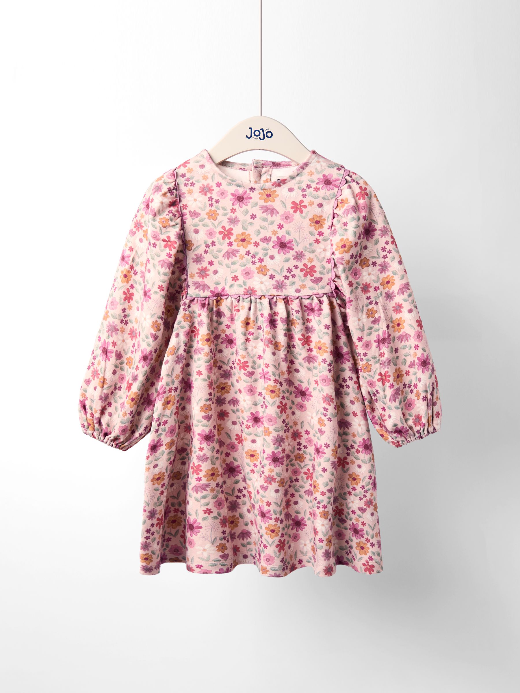 Pink Printed Yoke Dress - Image 1 of 4