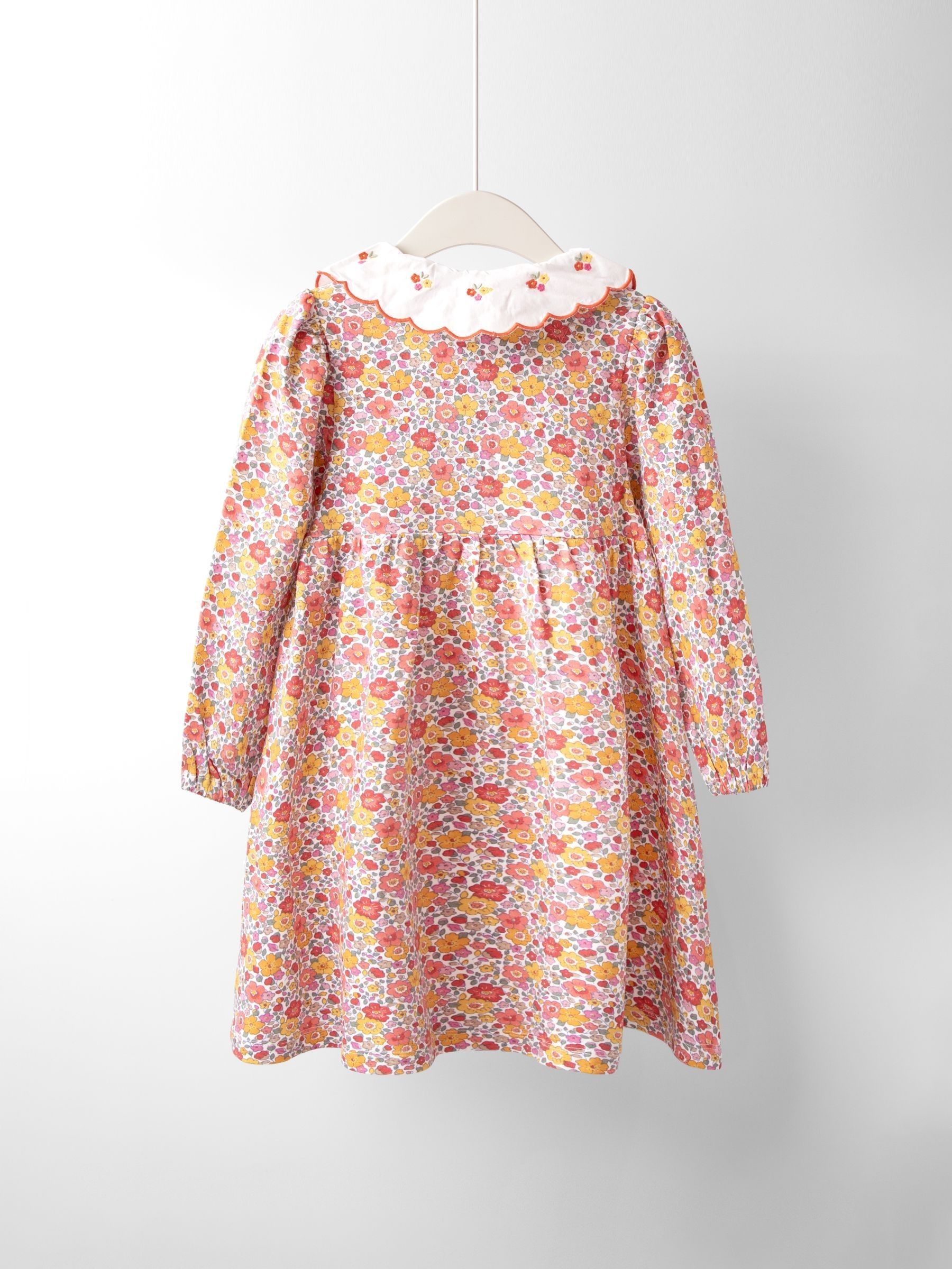 Orange Embroidered Collar Button Front Dress - Image 2 of 3