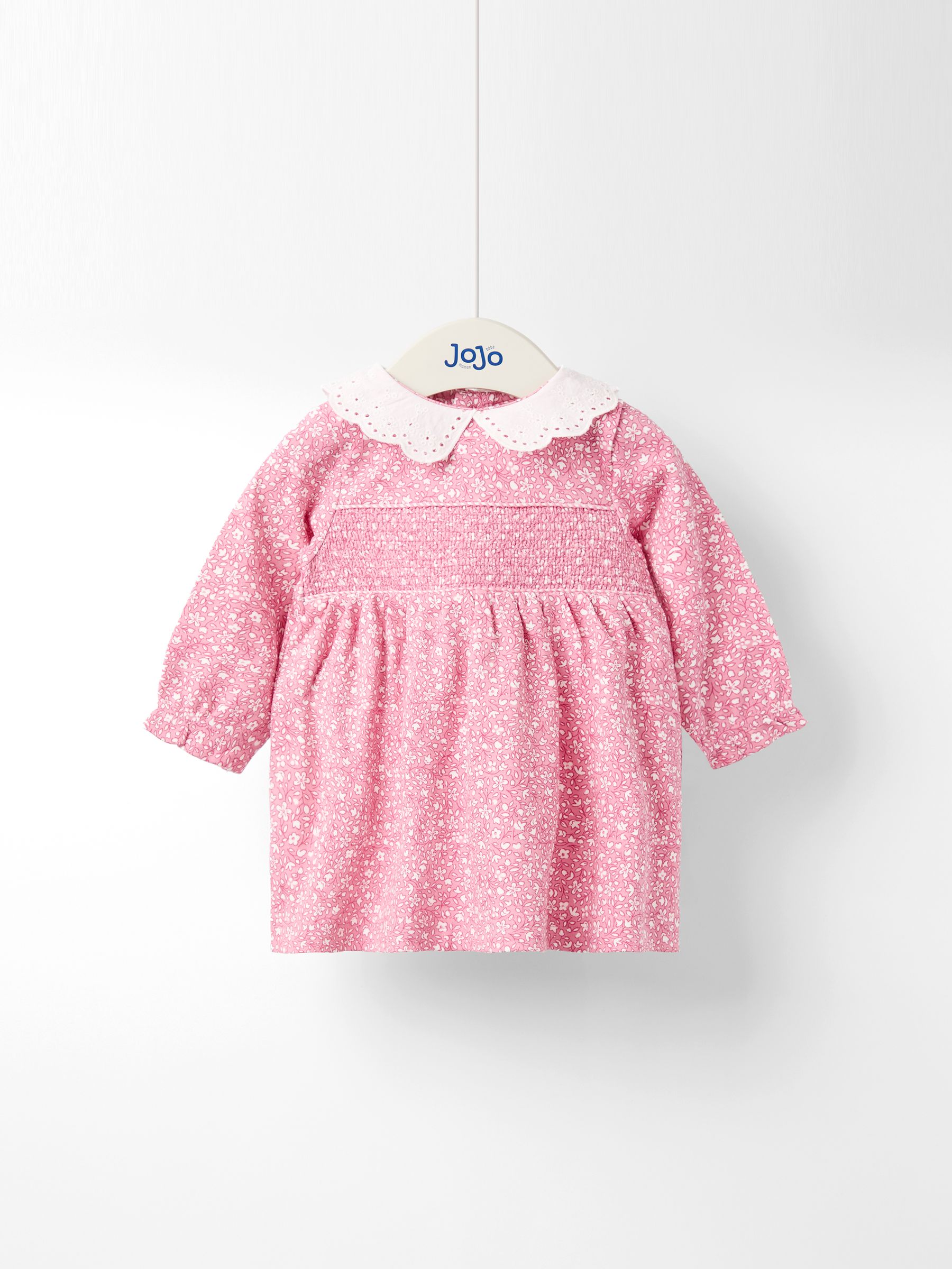 Pink Smocked Collared Dress - Image 5 of 8