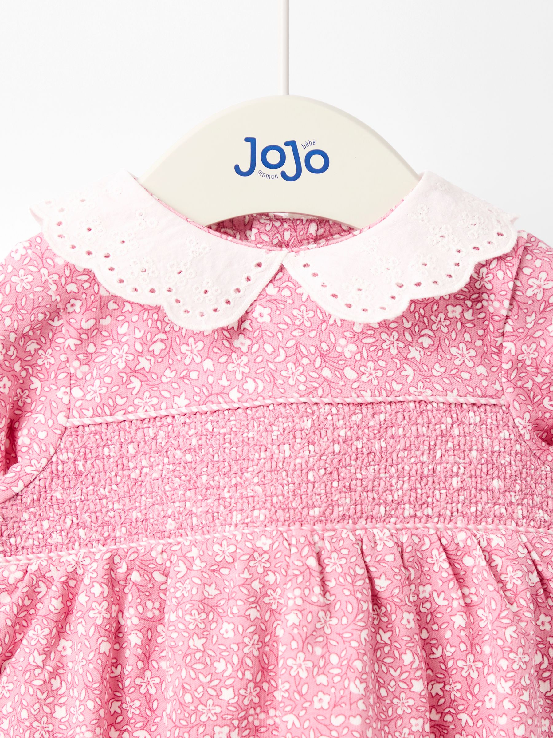 Pink Smocked Collared Dress - Image 7 of 8