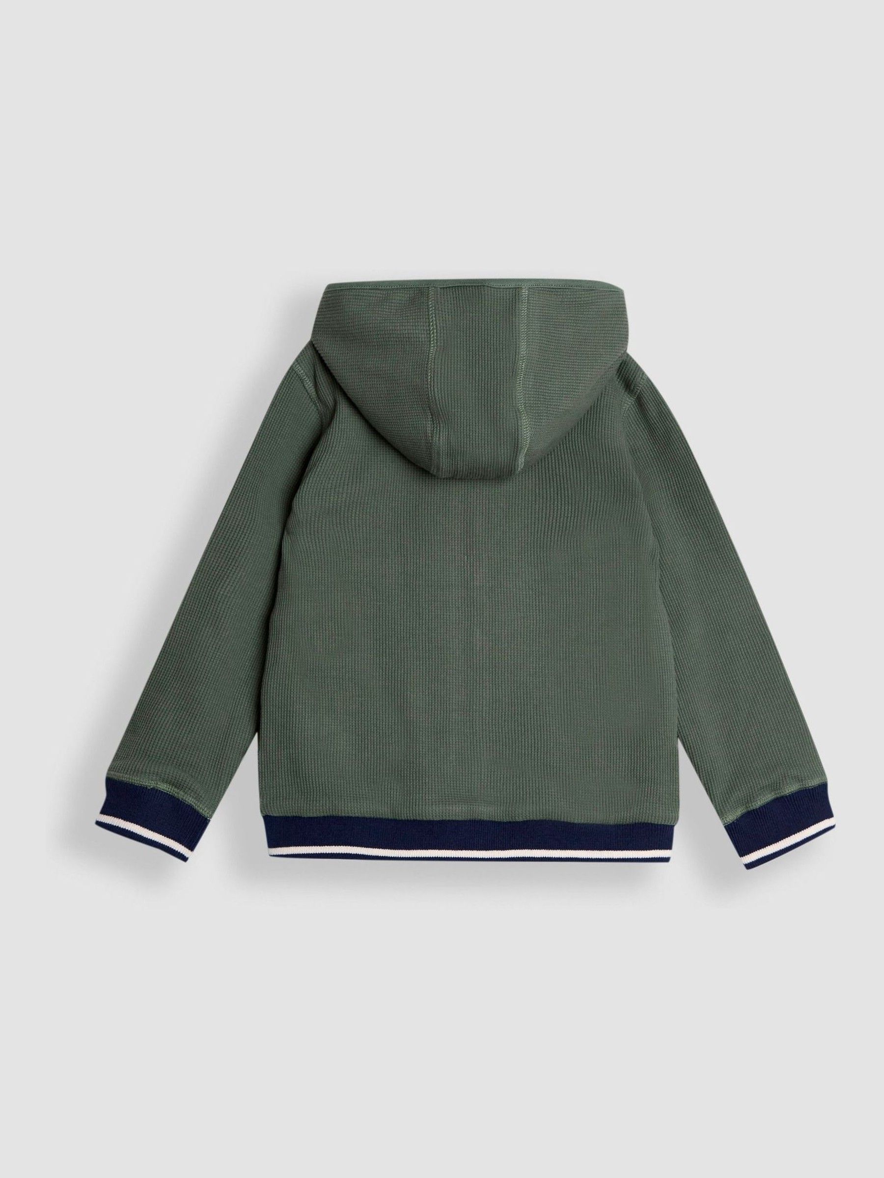 Khaki Green Bear Appliqué Reversible Hoodie - Image 6 of 9