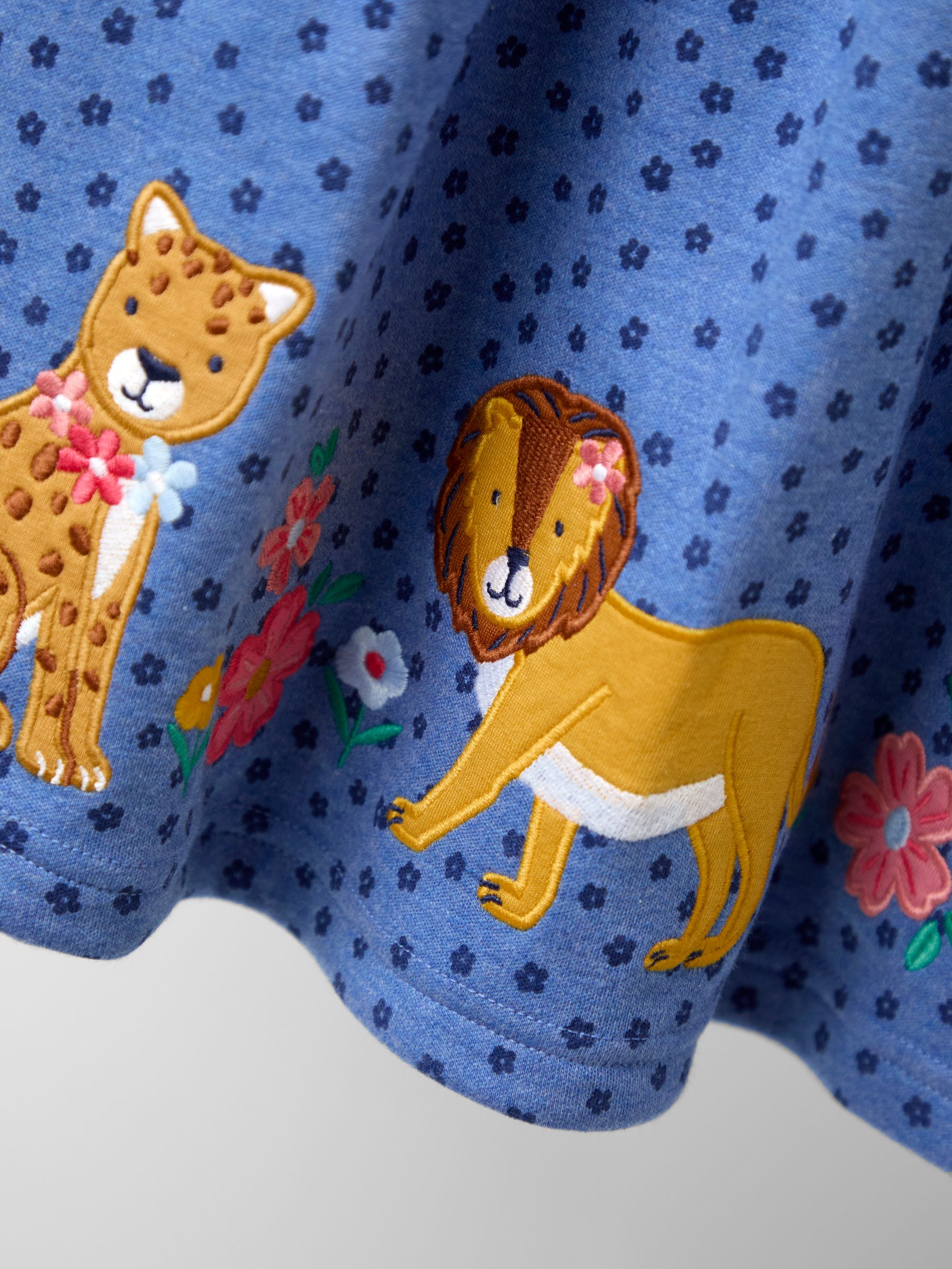 Blue Frill Collar Appliqué Dress - Image 4 of 4
