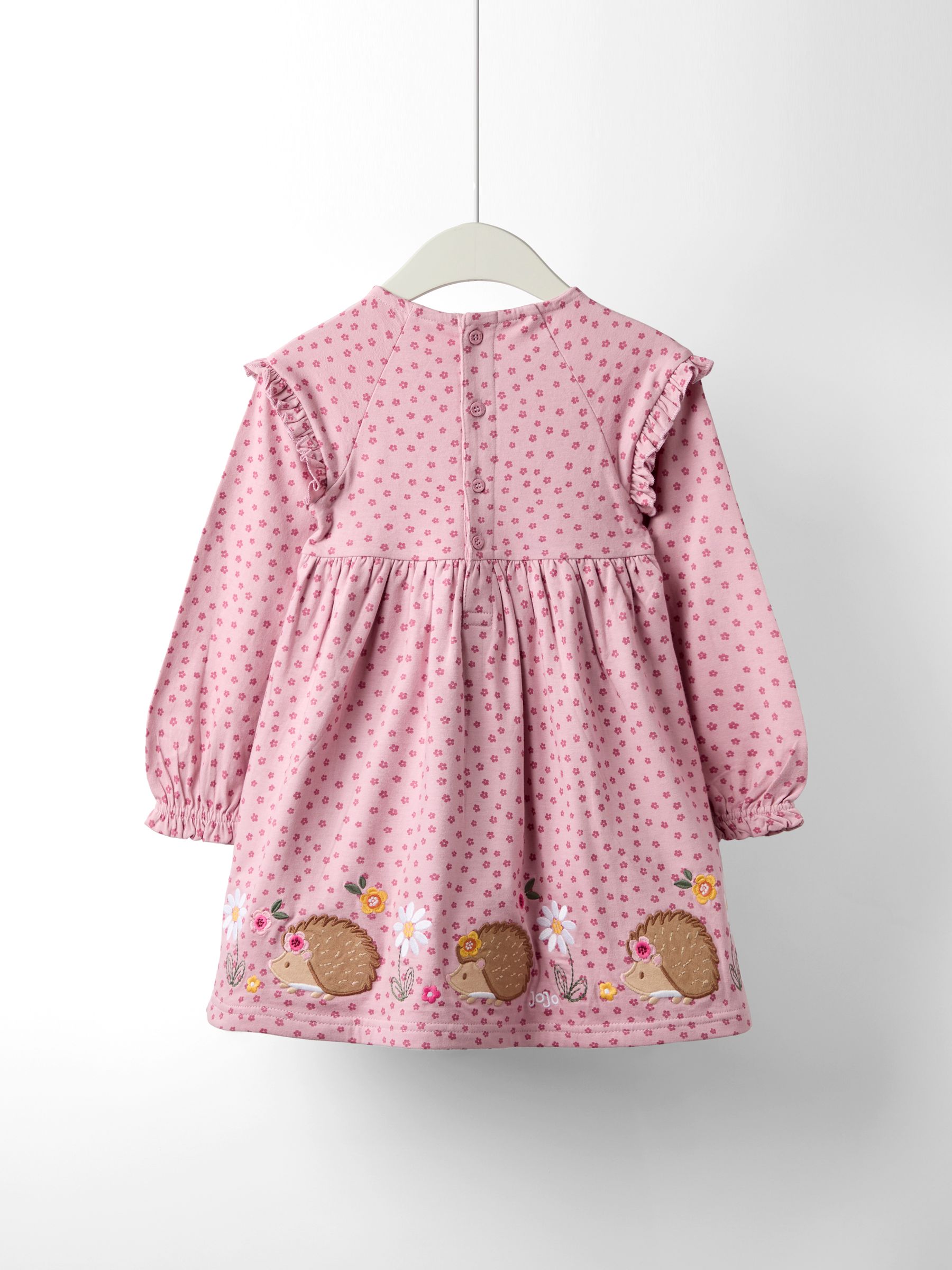 Pink Frill Sleeve Appliqué Dress - Image 2 of 4