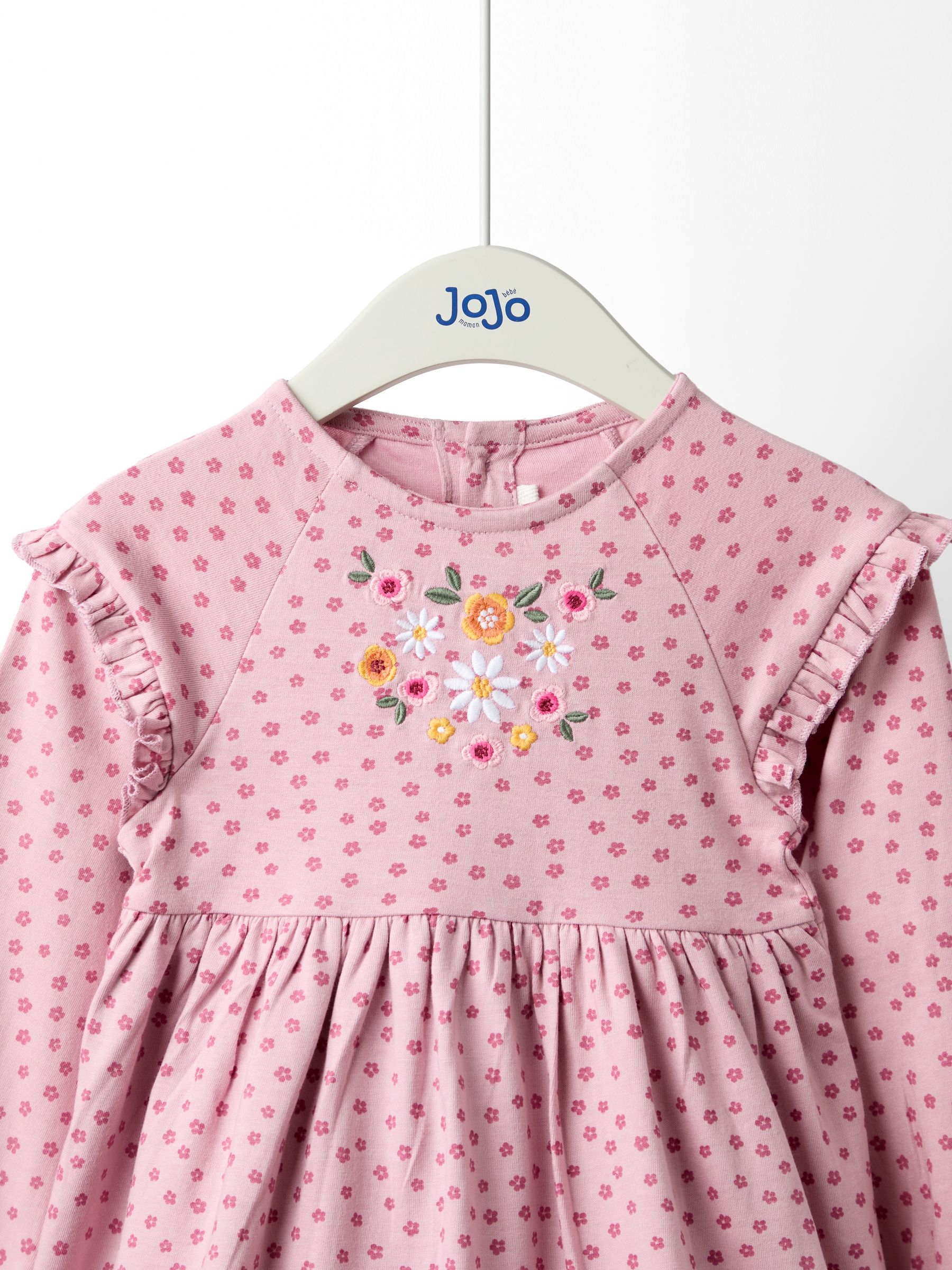Pink Frill Sleeve Appliqué Dress - Image 3 of 4