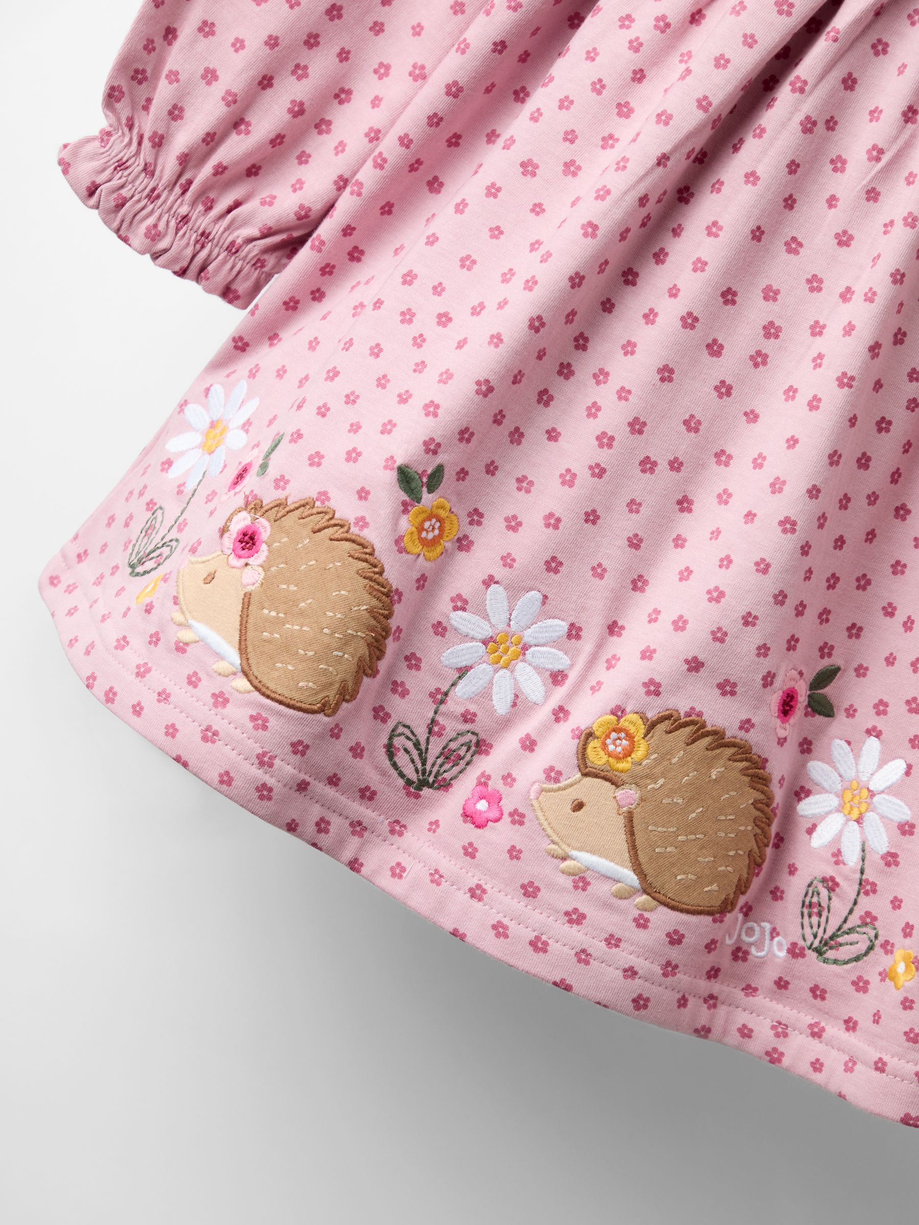 Pink Frill Sleeve Appliqué Dress - Image 4 of 4