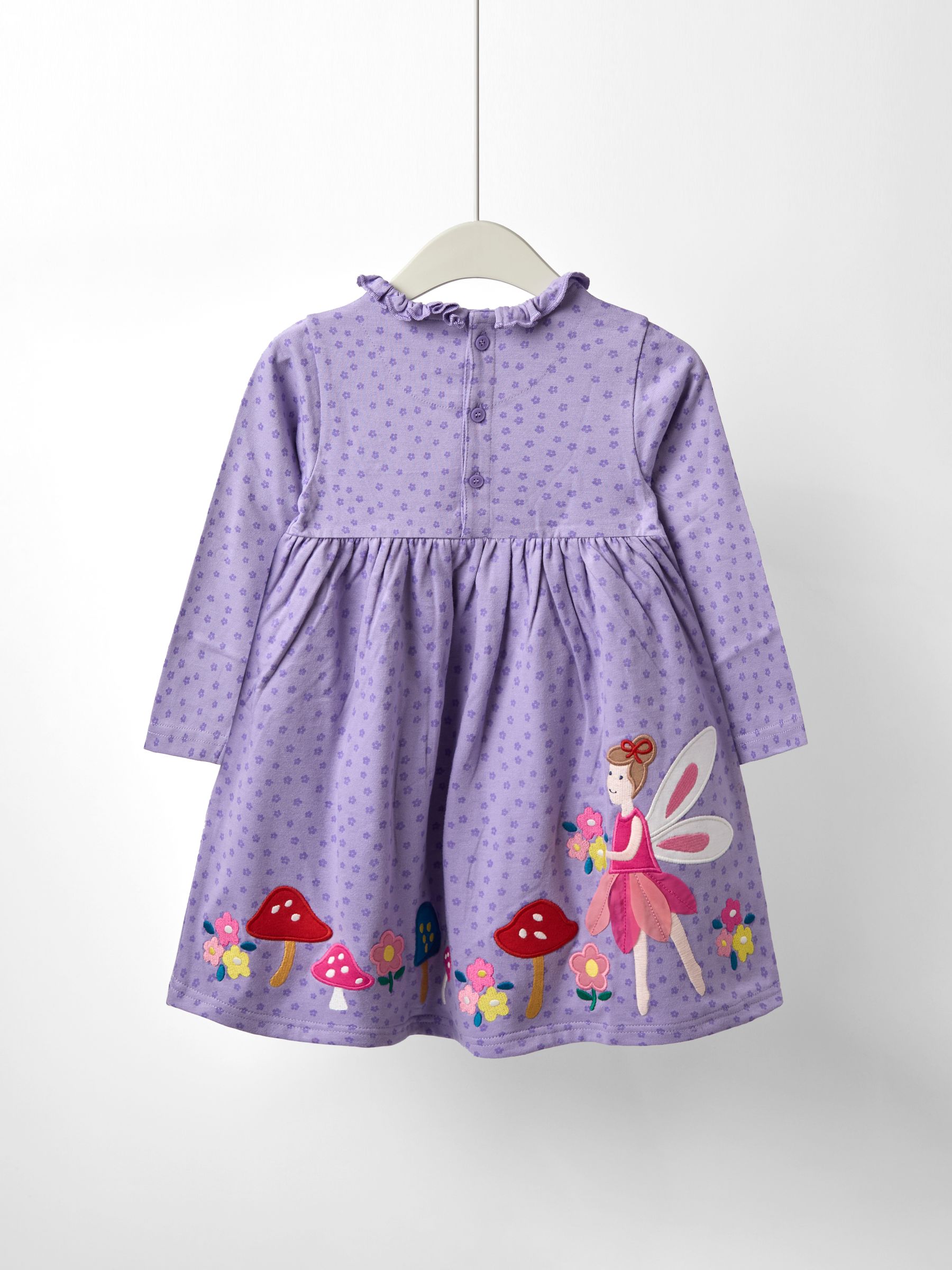 Purple Frill Collar Appliqué Dress - Image 2 of 4