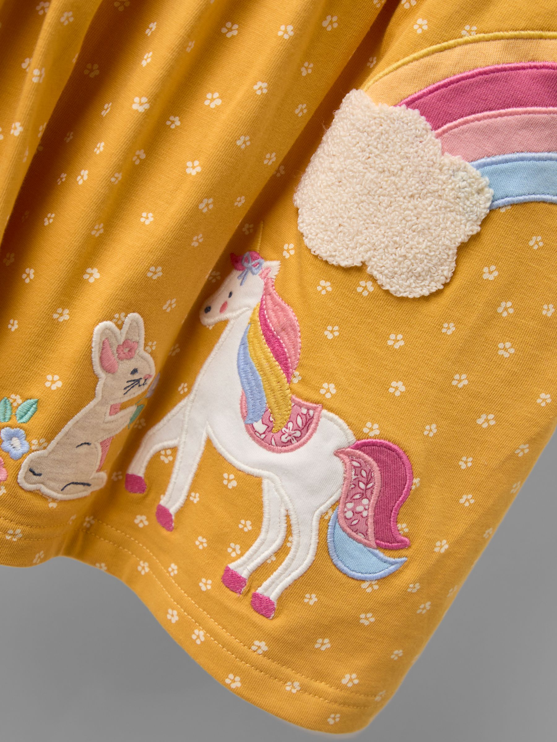 Yellow Pretty Appliqué Frill Dress - Image 4 of 5