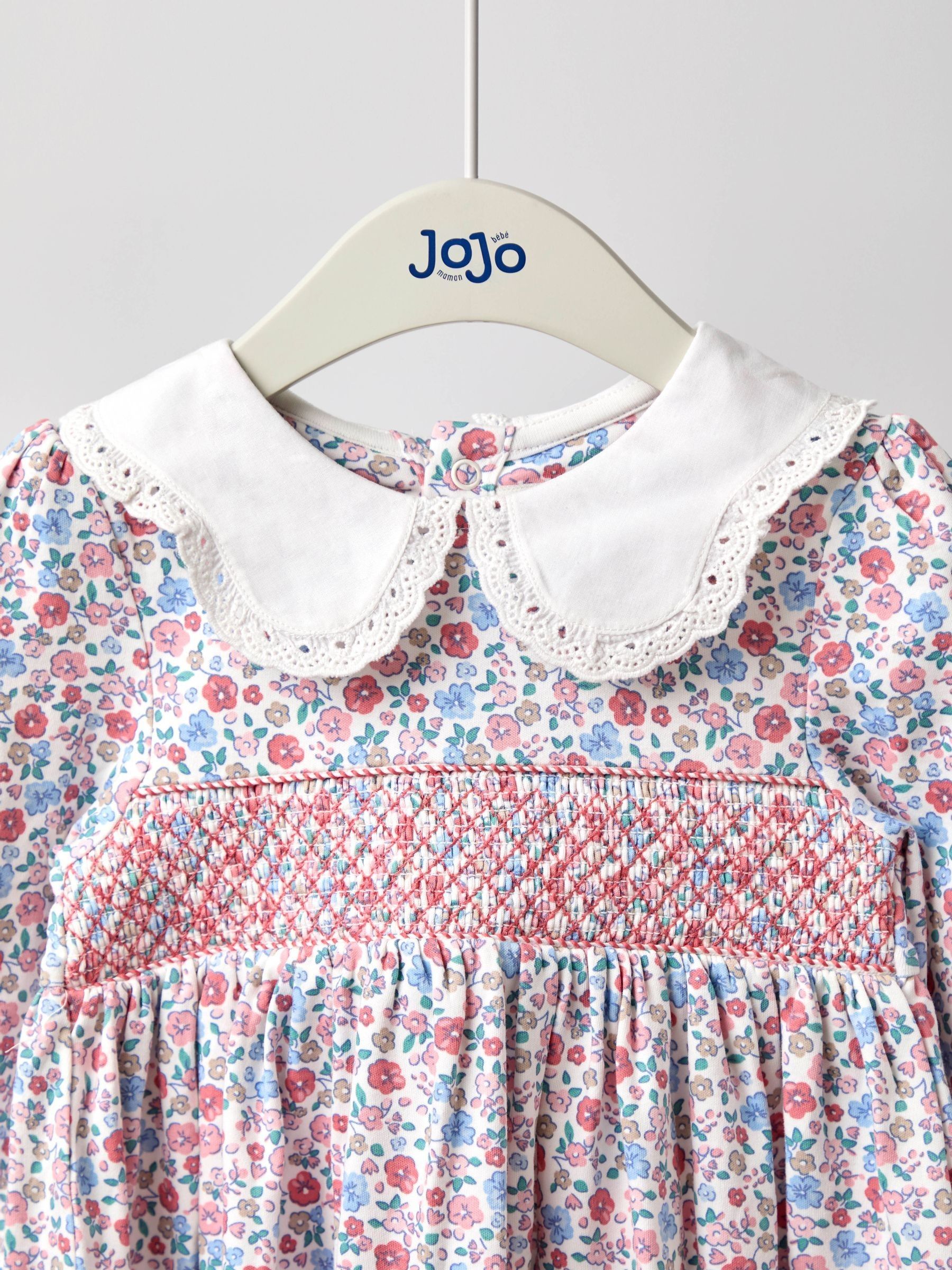 Pink Ditsy Floral Smocked Jersey Dress - Image 2 of 3