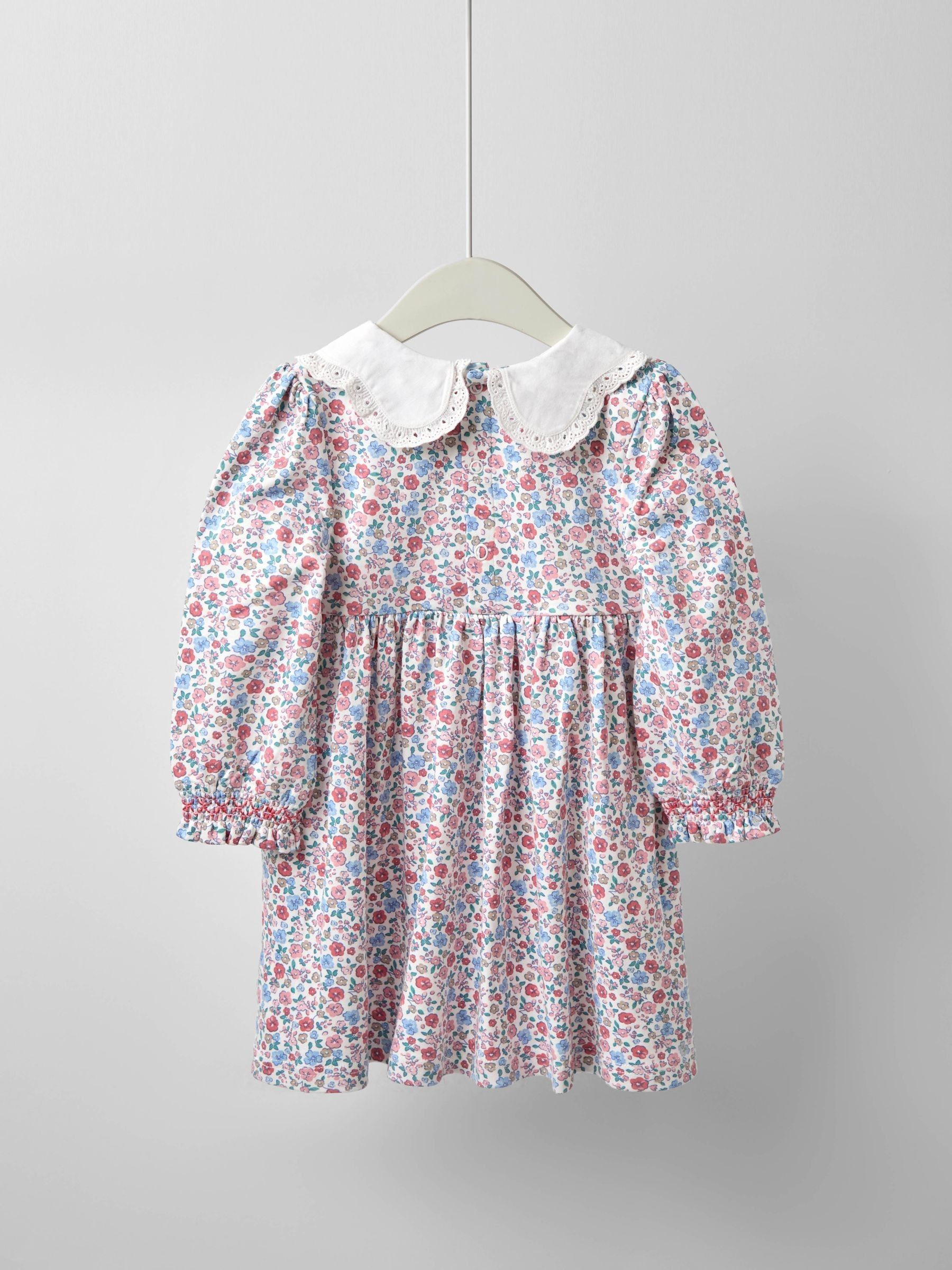 Pink Ditsy Floral Smocked Jersey Dress - Image 3 of 3