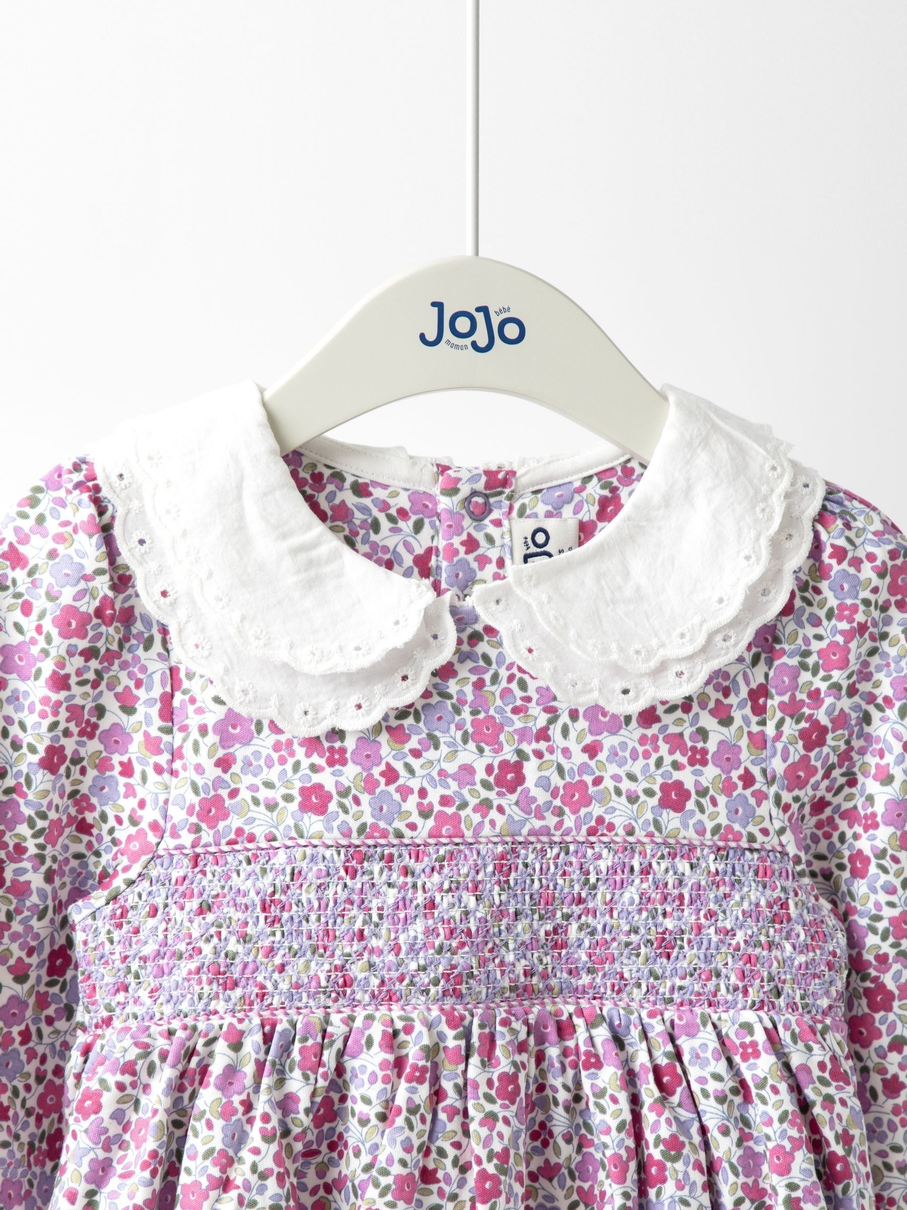 Purple Ditsy Floral Smocked Jersey Dress - Image 3 of 4