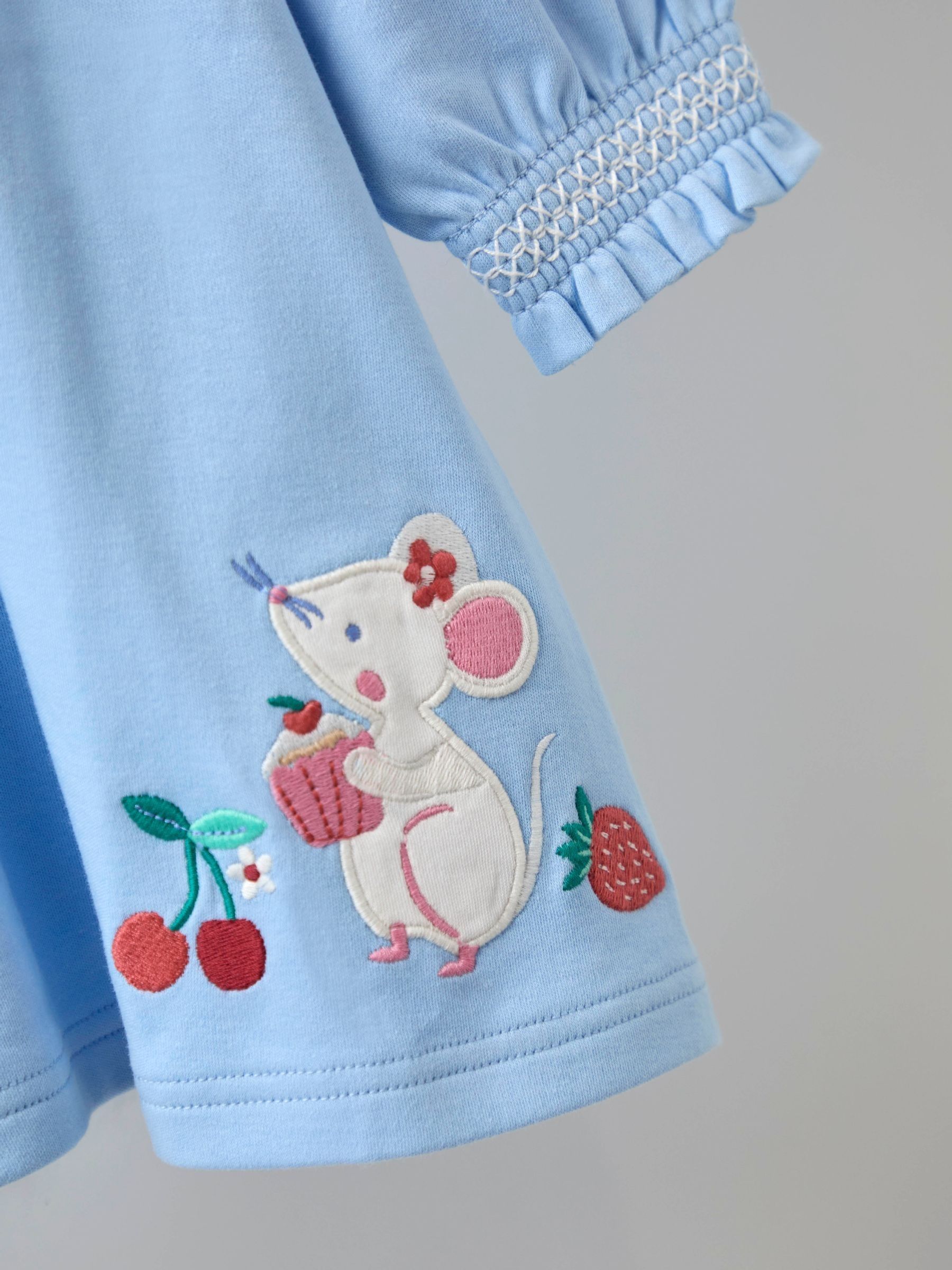Blue Mouse Tea Party Appliqué Yoke Dress - Image 9 of 9