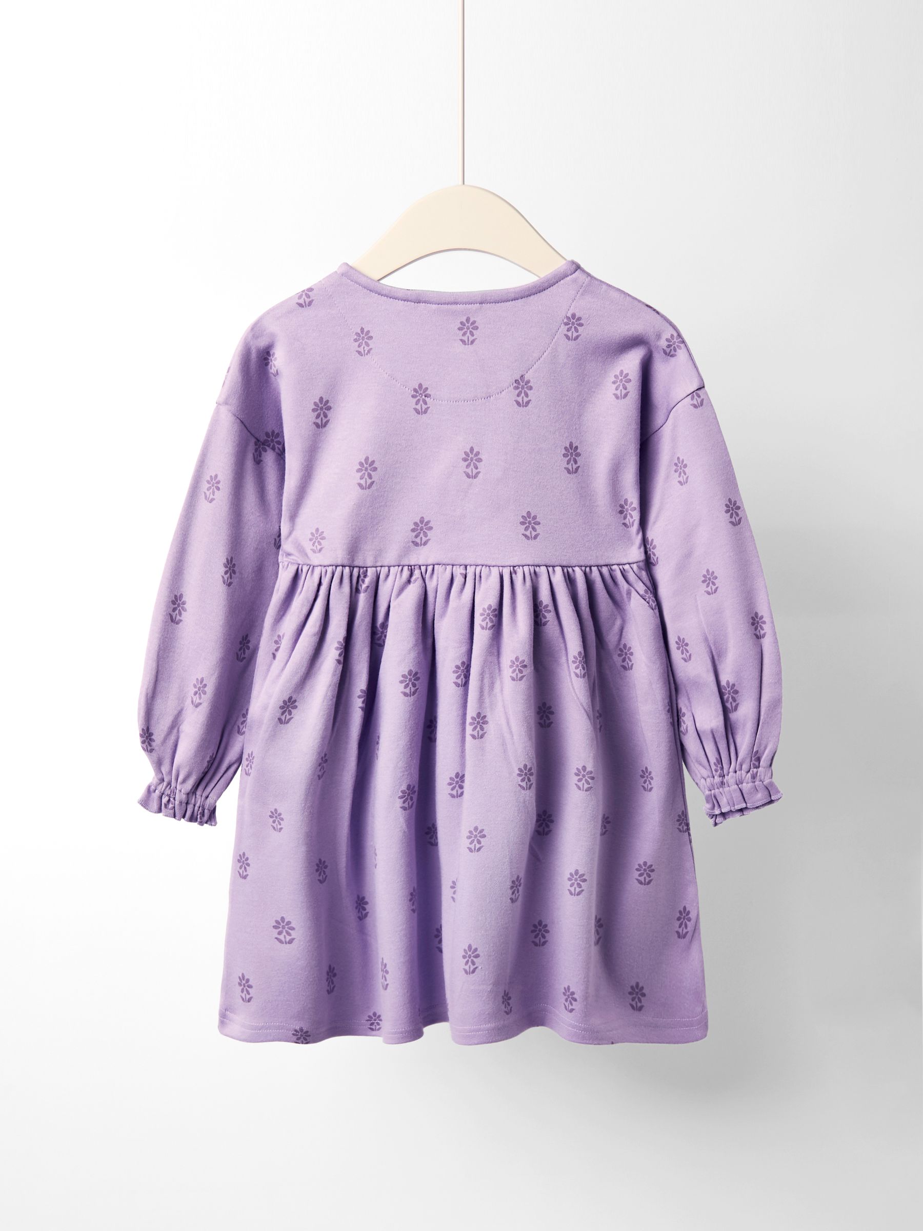 Purple Drop Shoulder Appliqué Dress - Image 2 of 3