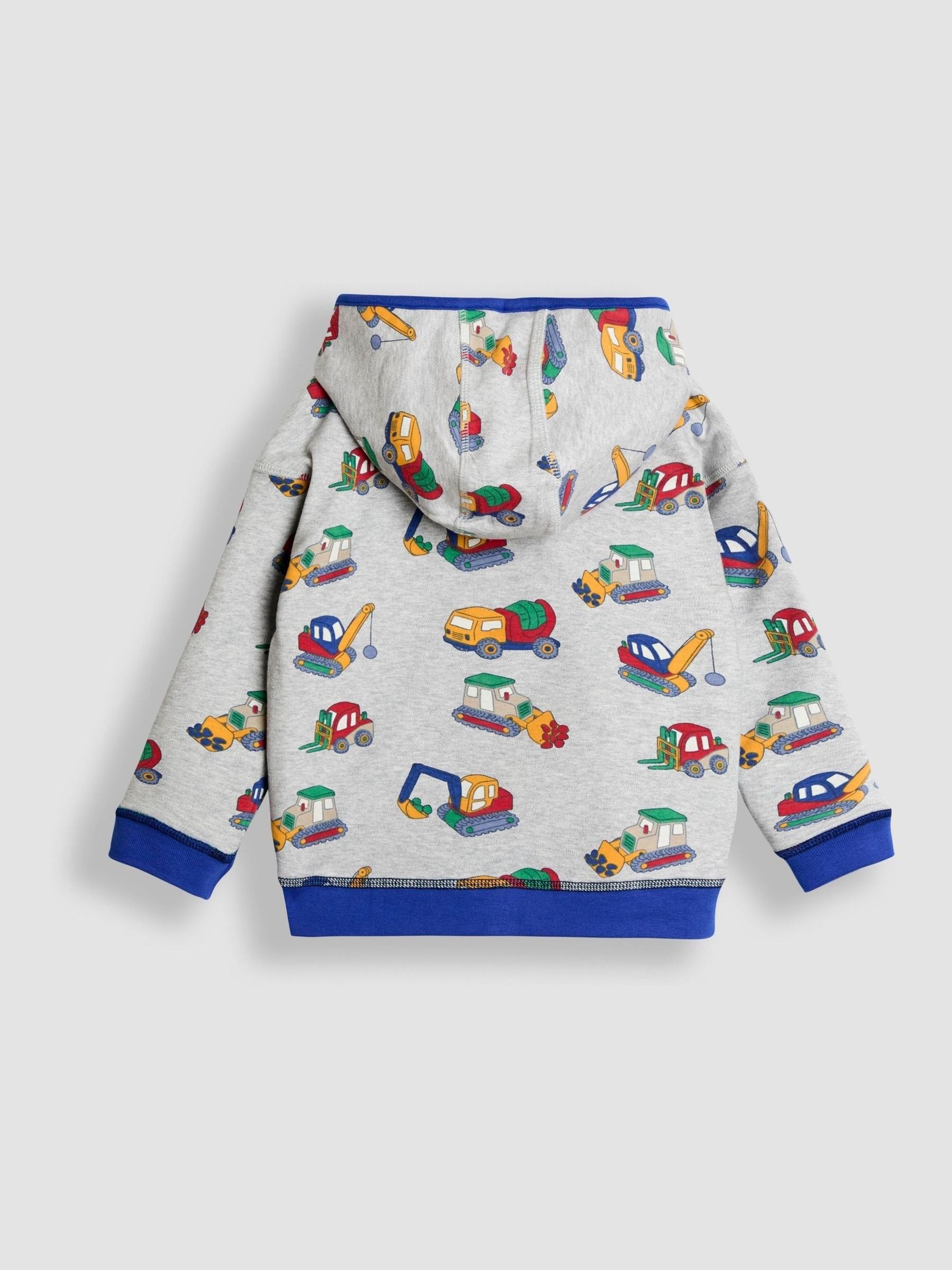 Navy Blue Construction Colour Block Appliqué Reversible Hoodie - Image 9 of 9