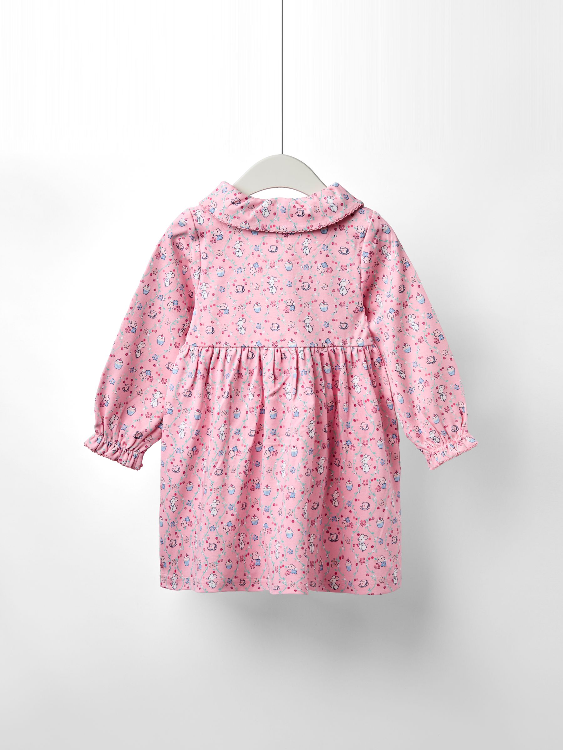 Pink Mouse Tea Party Button Front Frill Collar Dress - Image 2 of 4