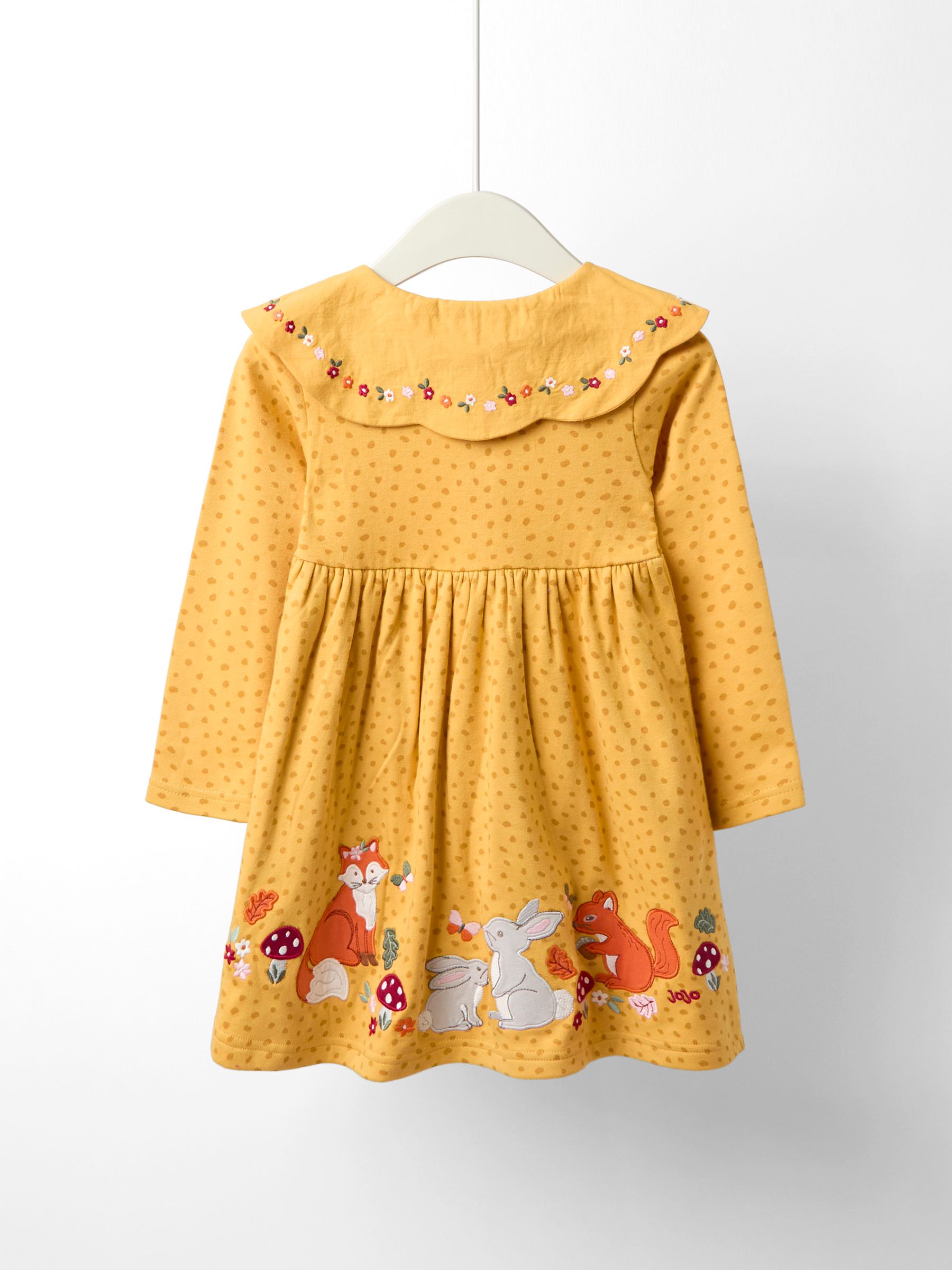 Yellow Oversized Collar Appliqué Dress - Image 2 of 4
