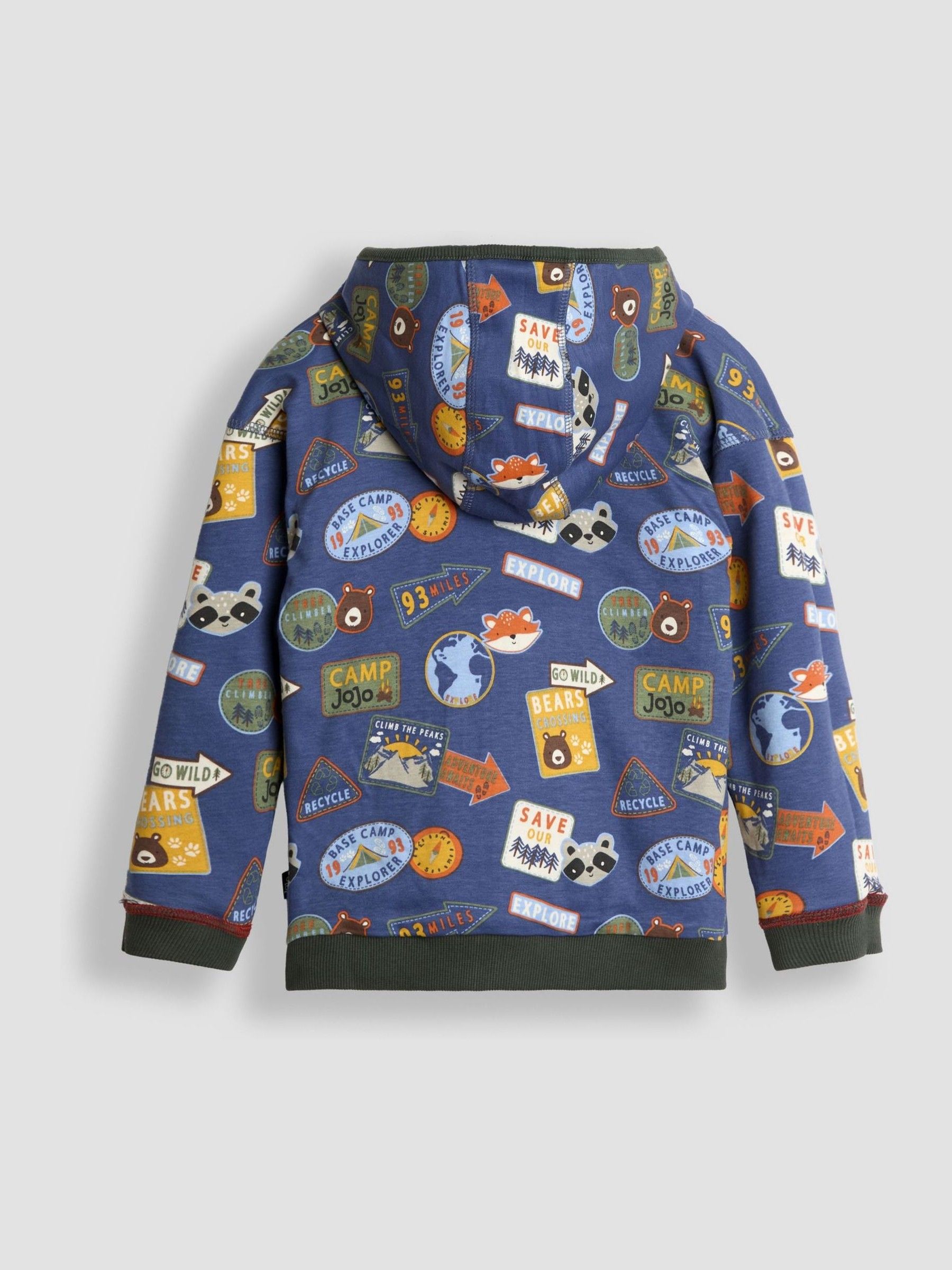 Navy Cub Club Colour Block Appliqué Reversible Hoodie - Image 3 of 9