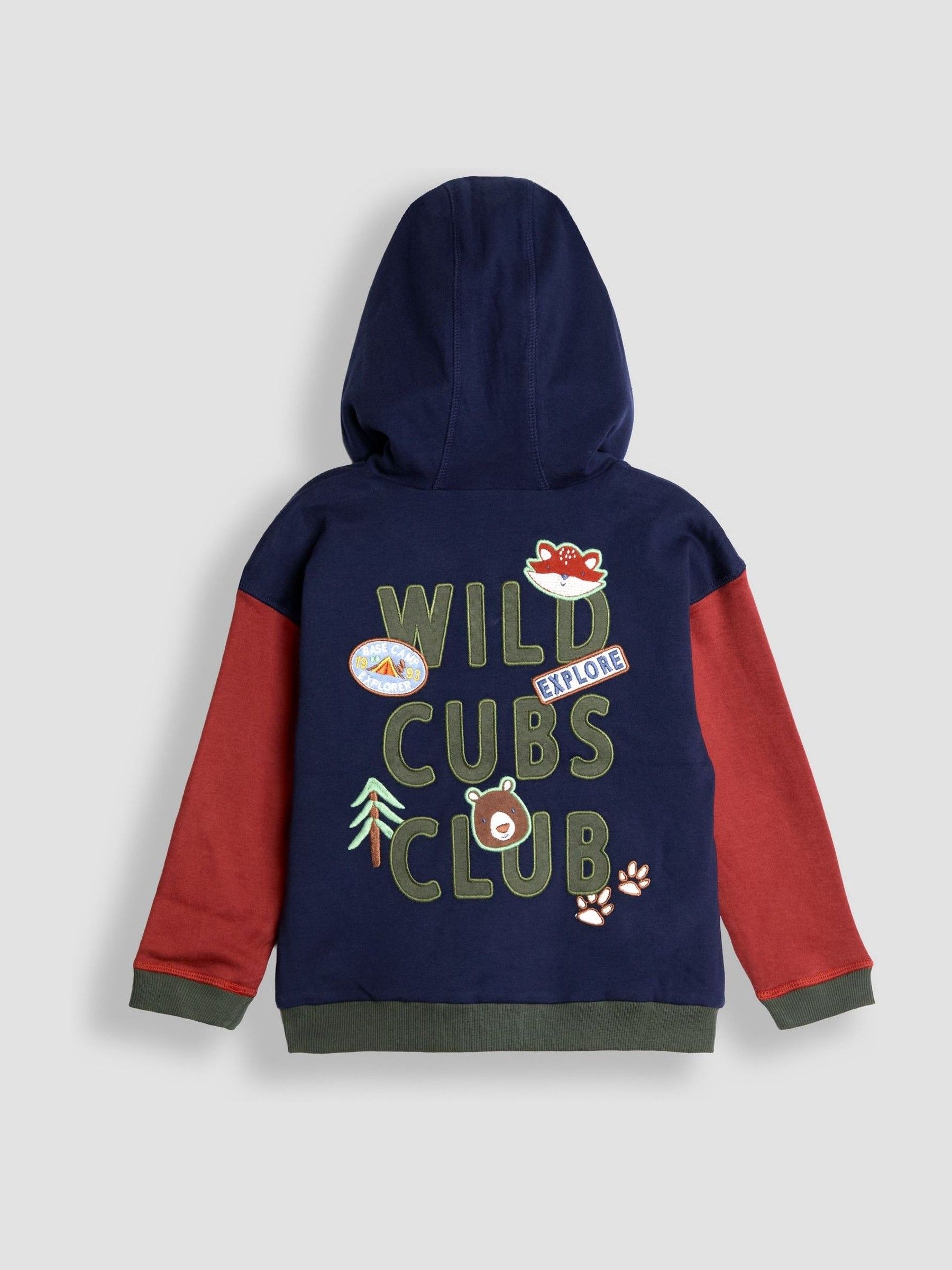 Navy Cub Club Colour Block Appliqué Reversible Hoodie - Image 5 of 9