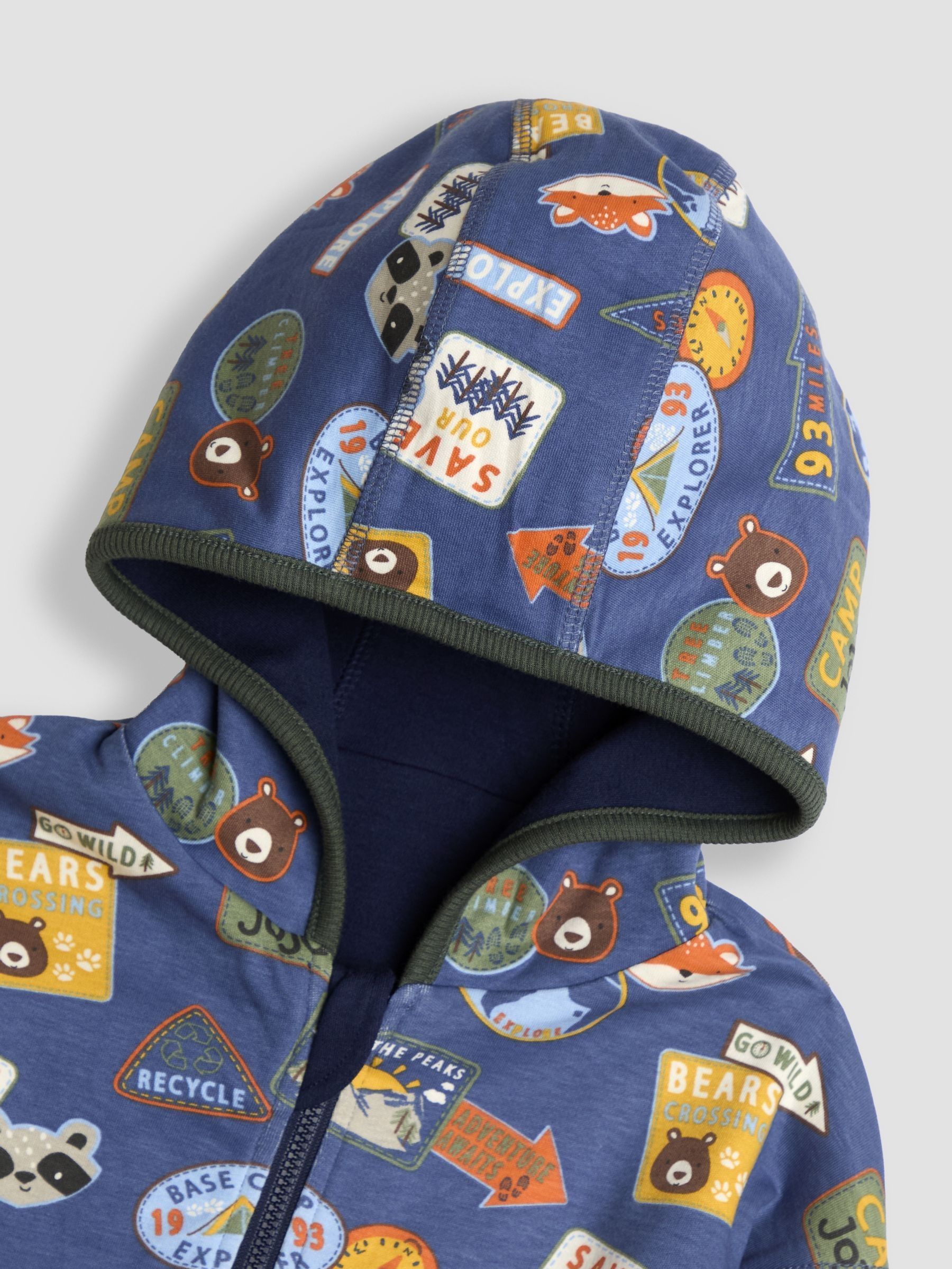 Navy Cub Club Colour Block Appliqué Reversible Hoodie - Image 6 of 9