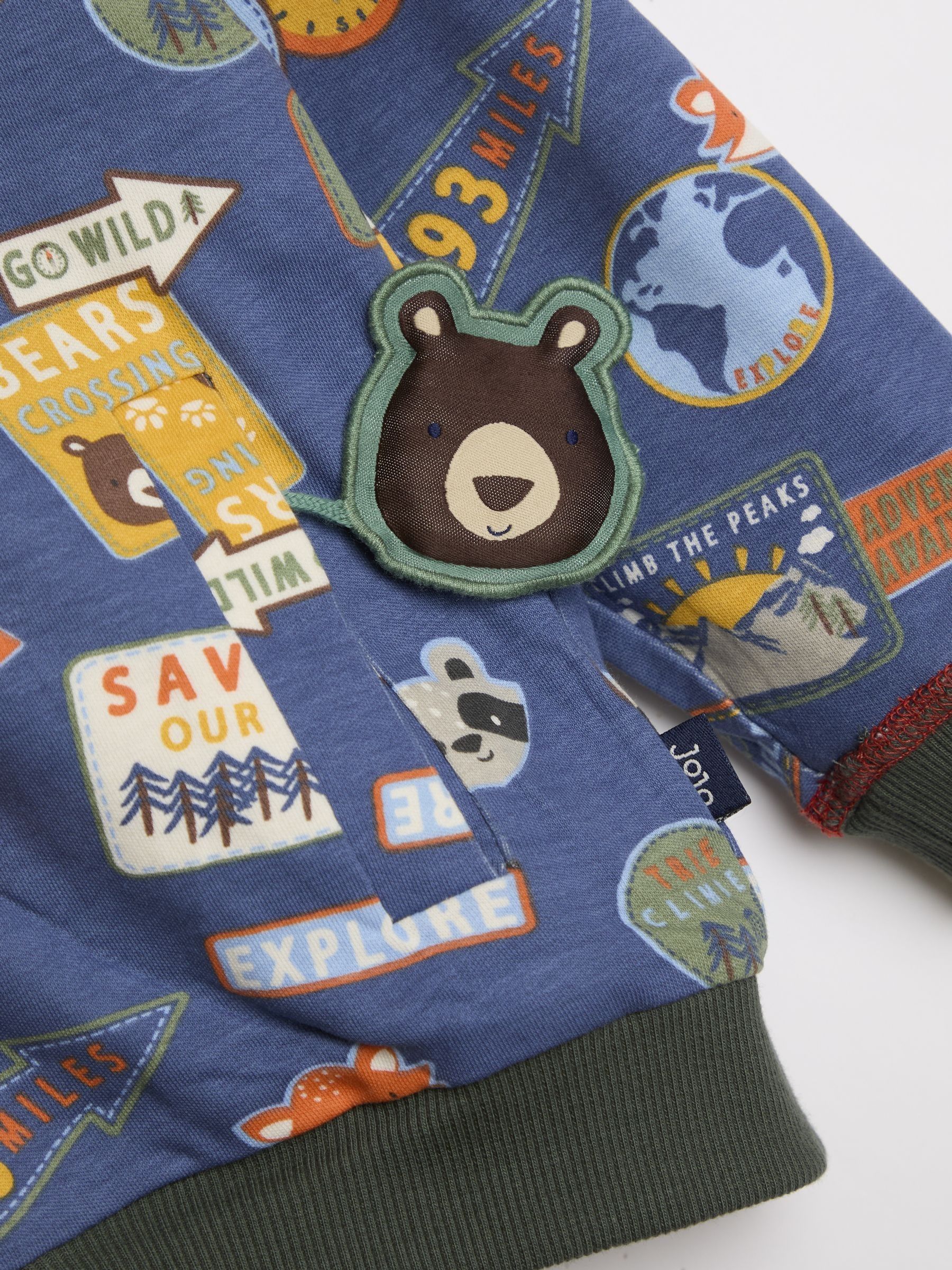 Navy Cub Club Colour Block Appliqué Reversible Hoodie - Image 8 of 9