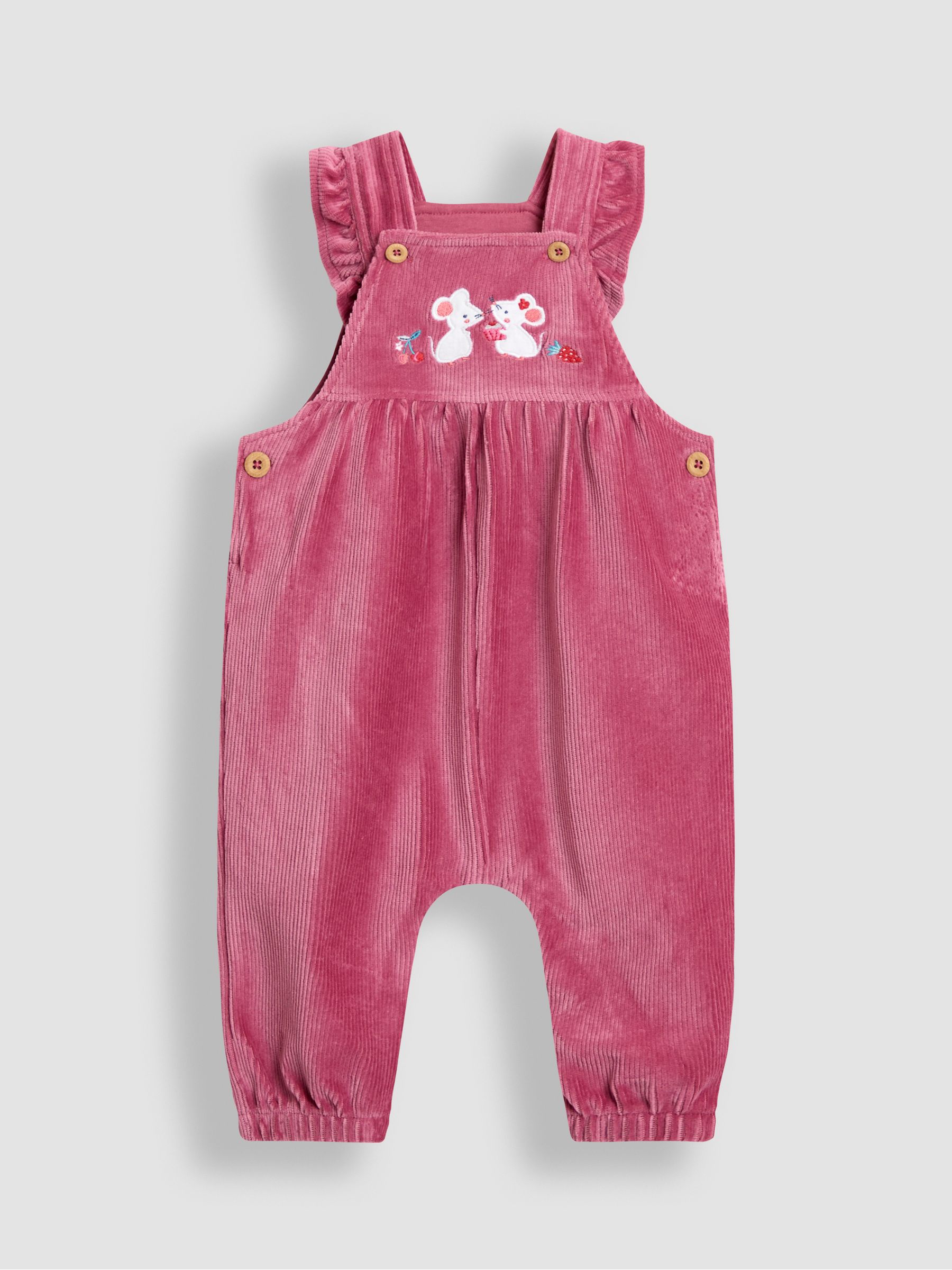 Pink Mouse Appliqué Velour Dungarees & Top Set - Image 2 of 6