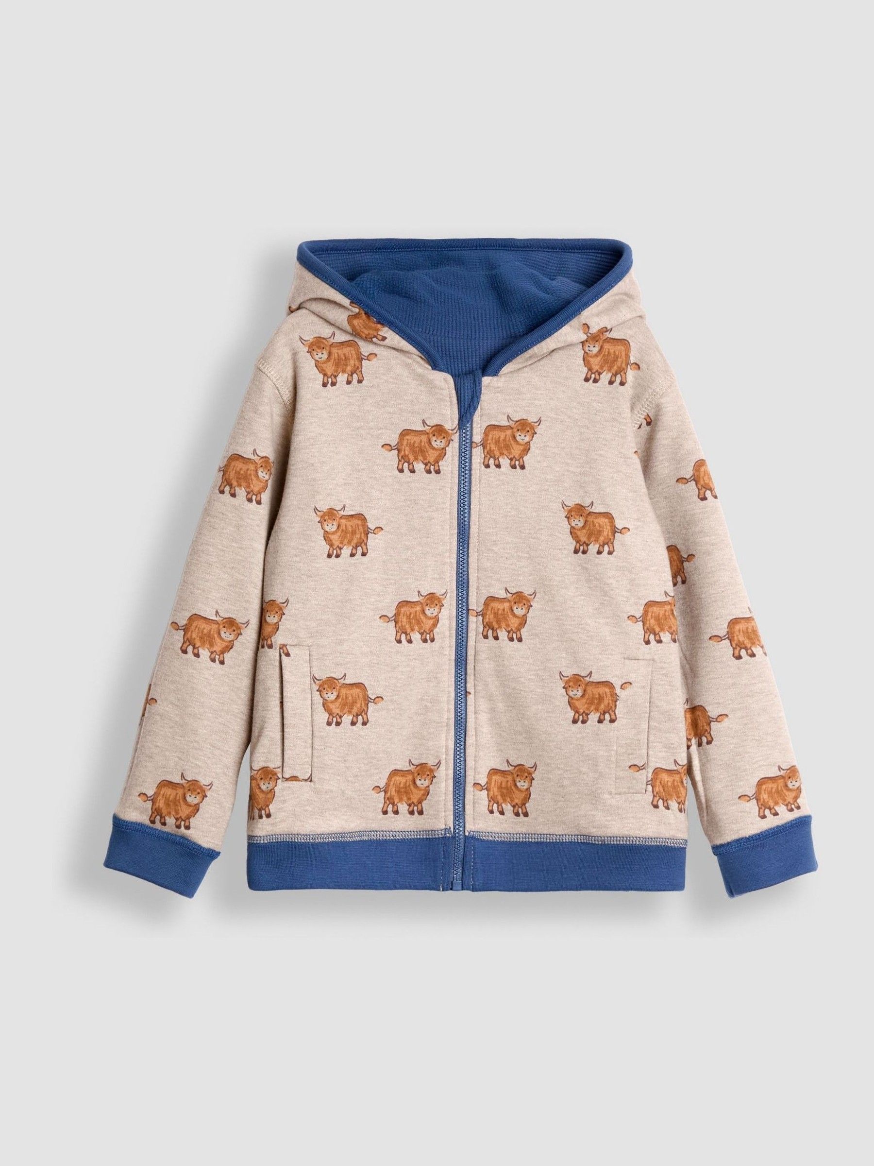 Sky Blue Appliqué Reversible Hoodie - Image 4 of 8