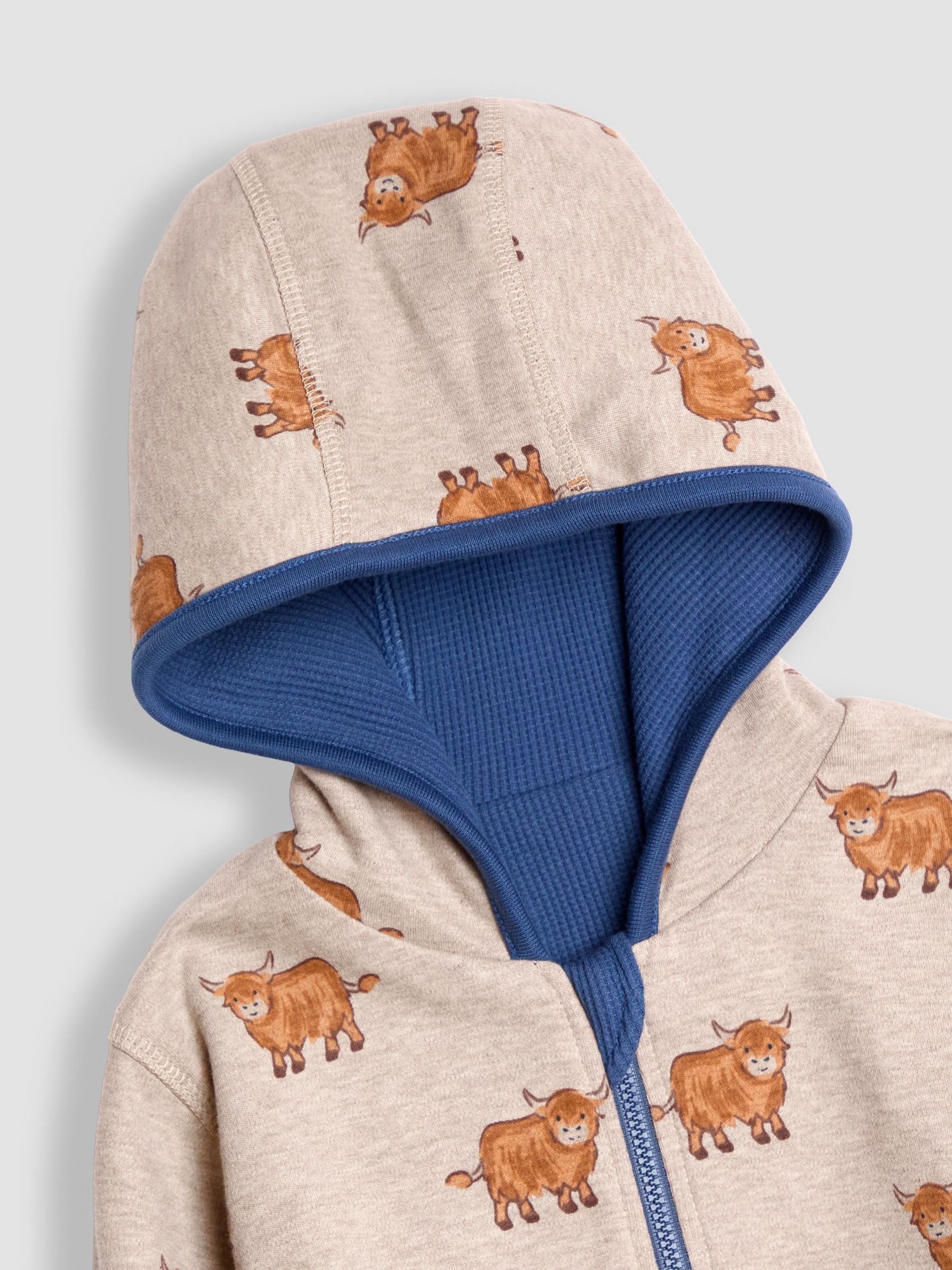 Sky Blue Appliqué Reversible Hoodie - Image 7 of 8