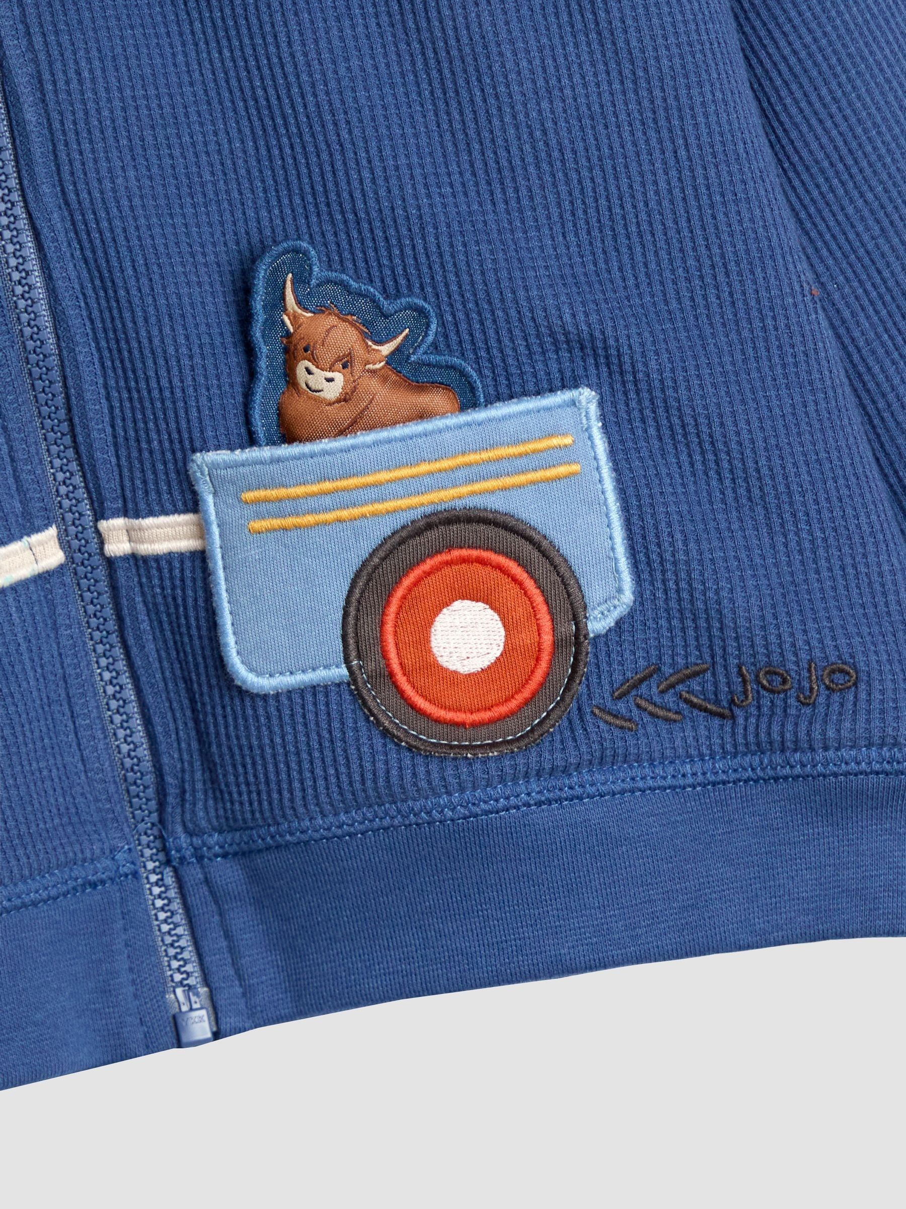 Sky Blue Appliqué Reversible Hoodie - Image 8 of 8