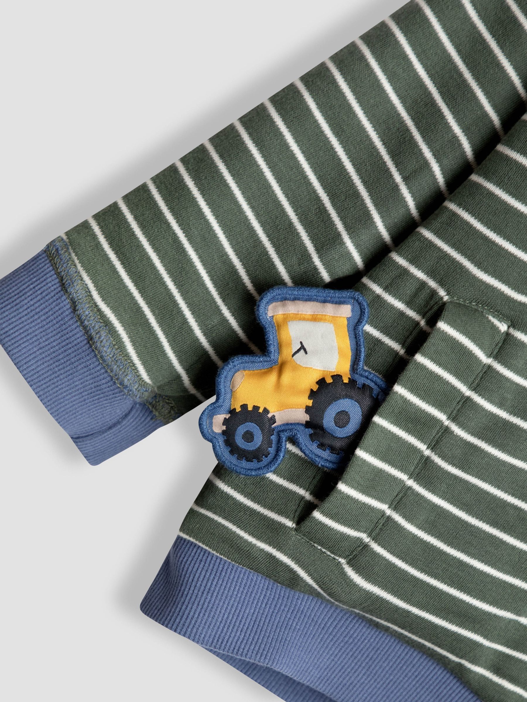 Blue Tractor Colour Block Appliqué Reversible Hoodie - Image 8 of 10