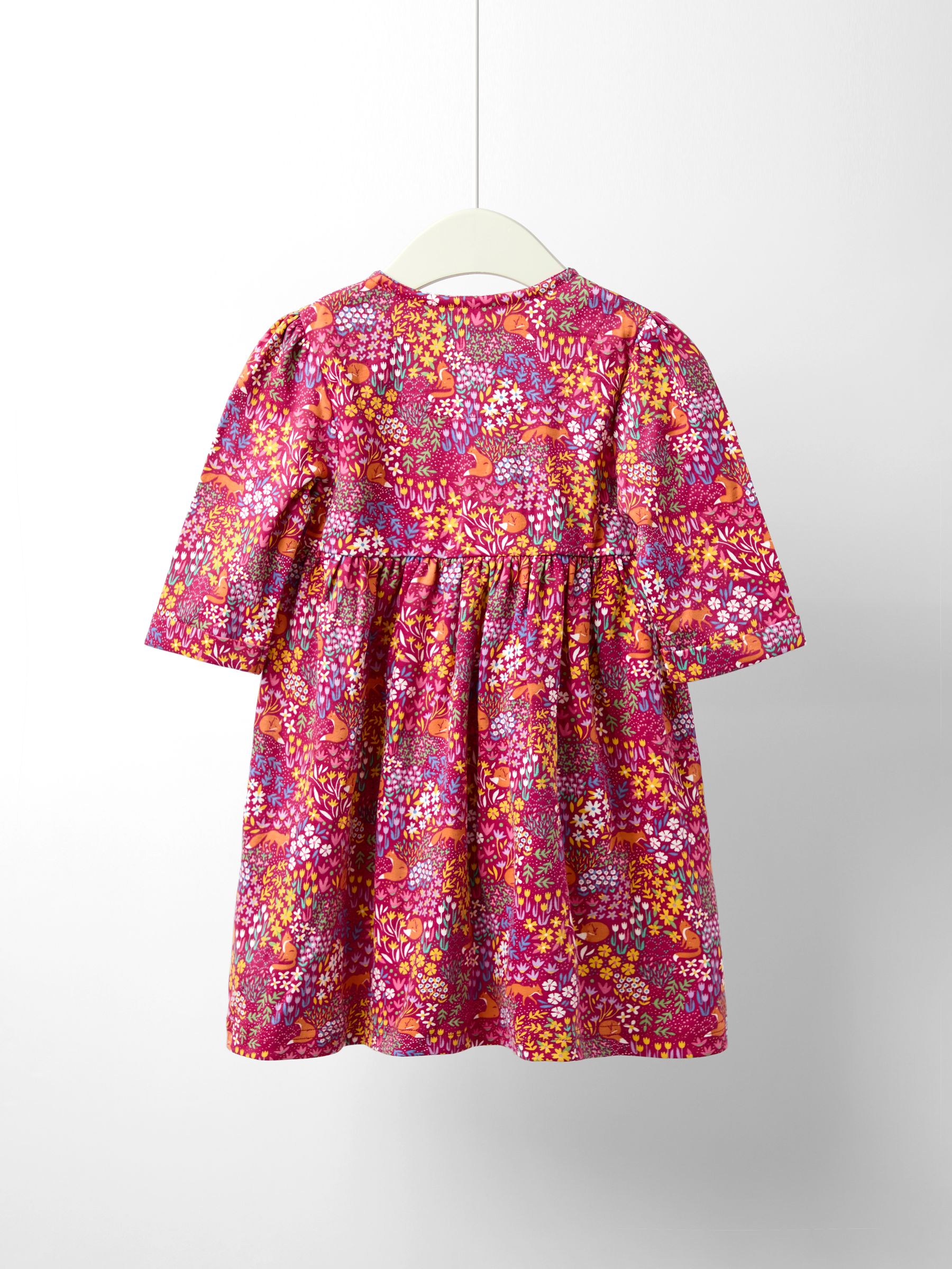 Pink Button Front Printed Pet In Pocket Dress - Image 2 of 3