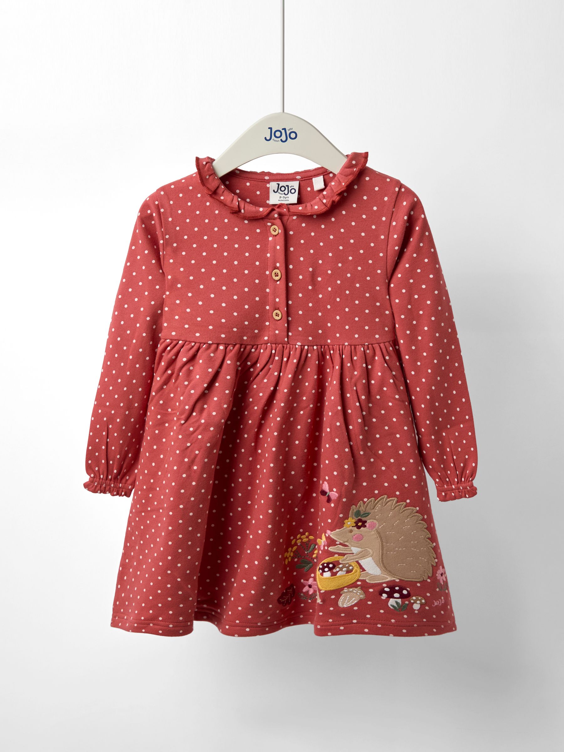 Orange Frill Collar Appliqué Dress - Image 1 of 4