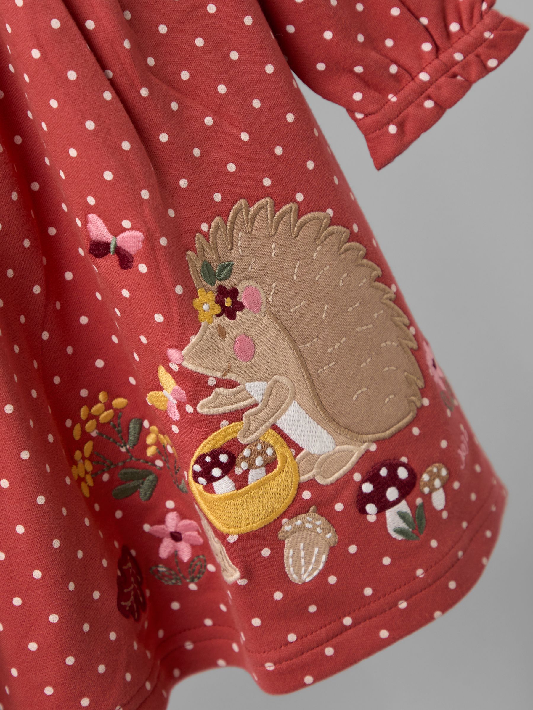 Orange Frill Collar Appliqué Dress - Image 4 of 4