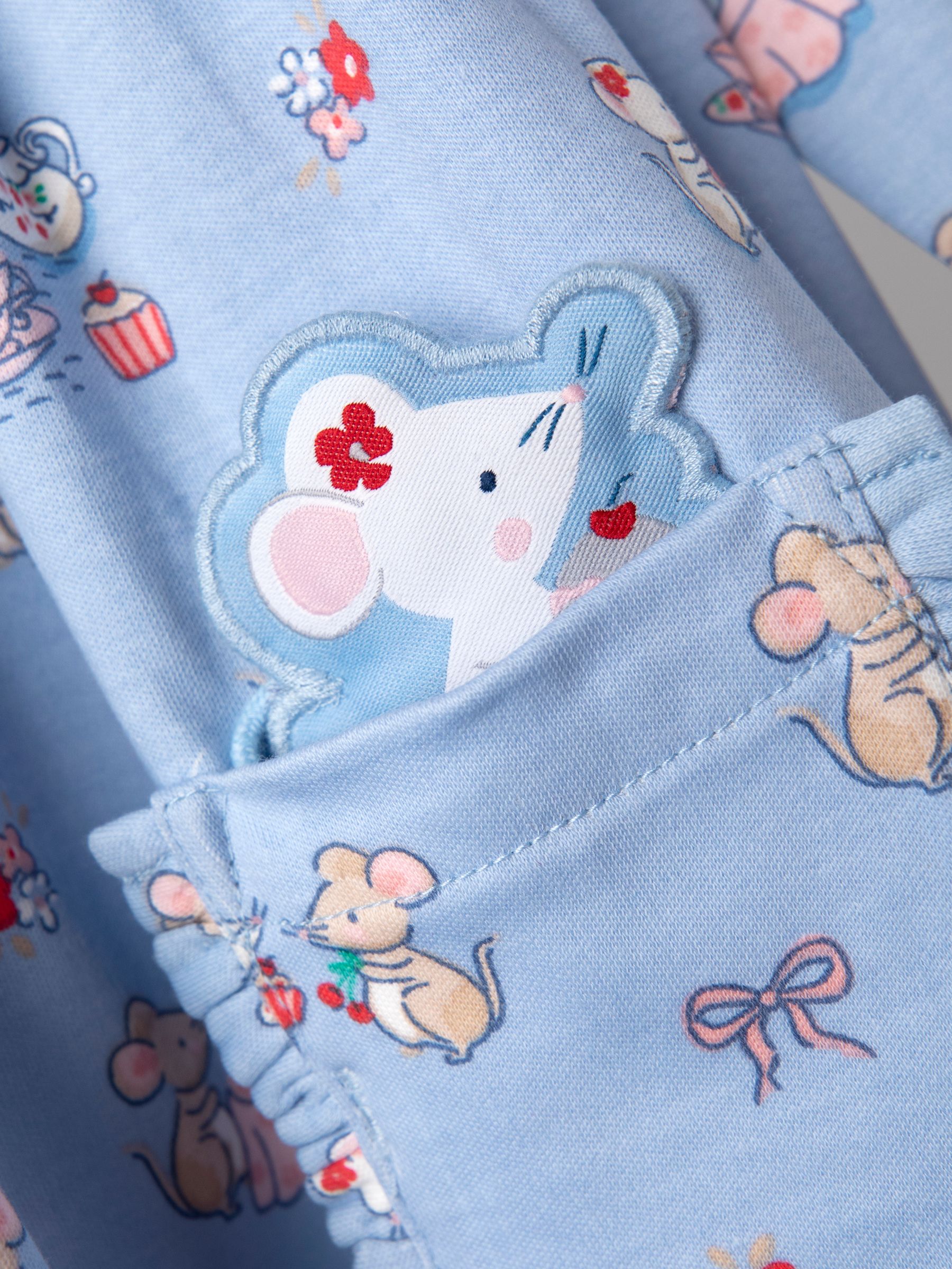 Blue Mouse Tea Party Button Front Frill Dress - Image 5 of 5