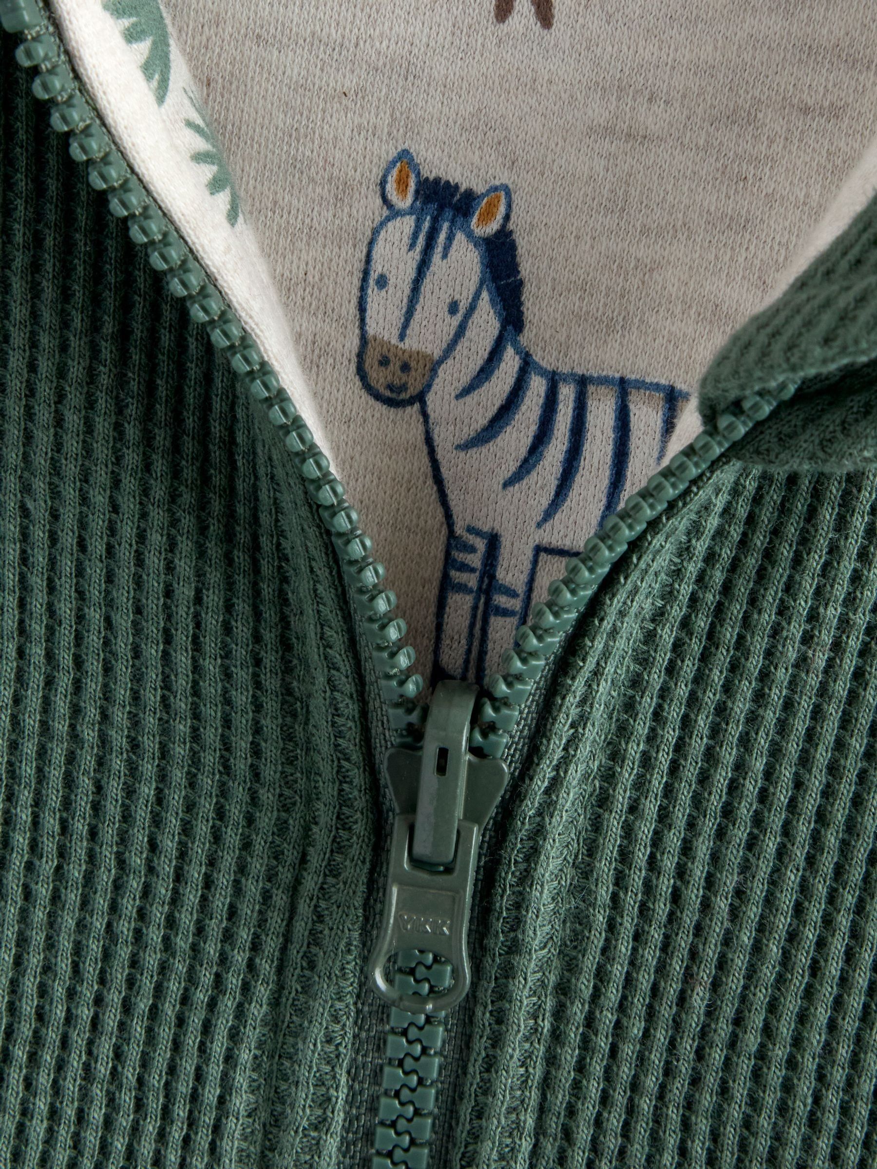 Khaki Green Safari Appliqué Reversible Hoodie - Image 11 of 12