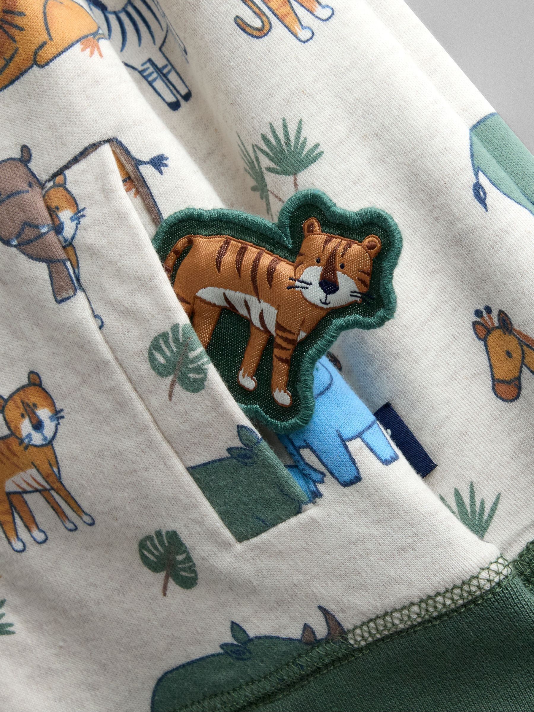 Khaki Green Safari Appliqué Reversible Hoodie - Image 12 of 12